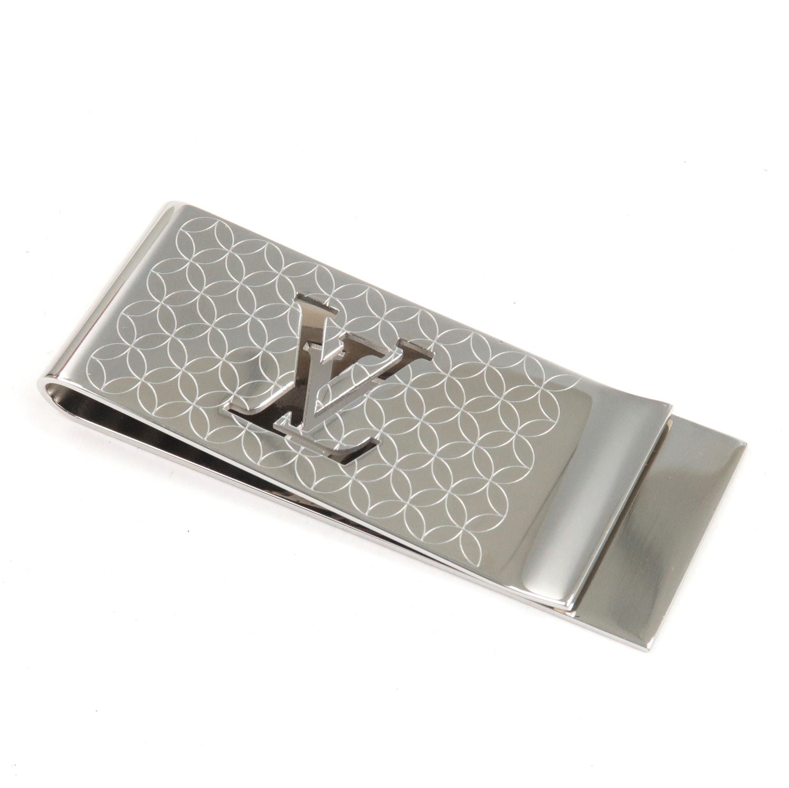 Louis Vuitton Money Clip Champs-Elysees Engraved Silver