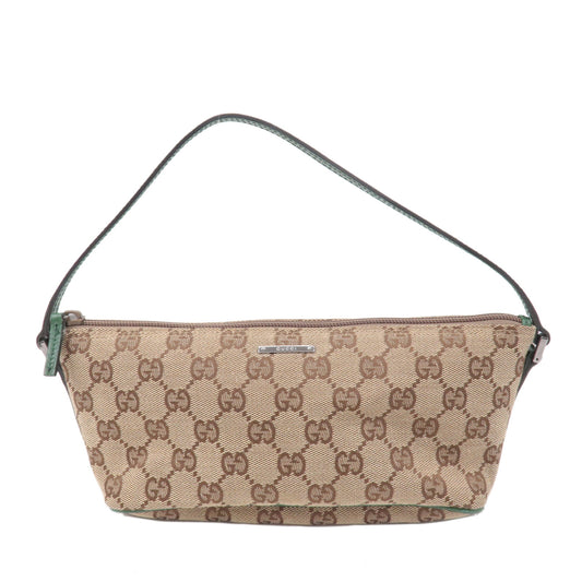 GUCCI-Boat-Bag-GG-Canvas-Leather-Pouch-Beige-Green-07198