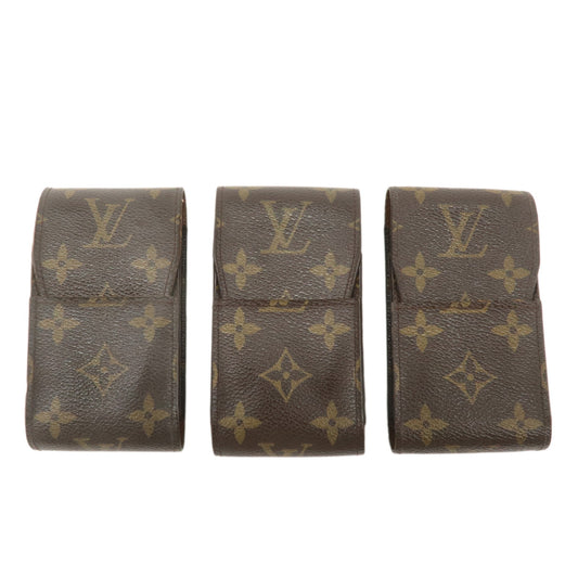 Louis-Vuitton-Monogram-Set-of-3-Etui-Cigarette-Case-Brown-M63024