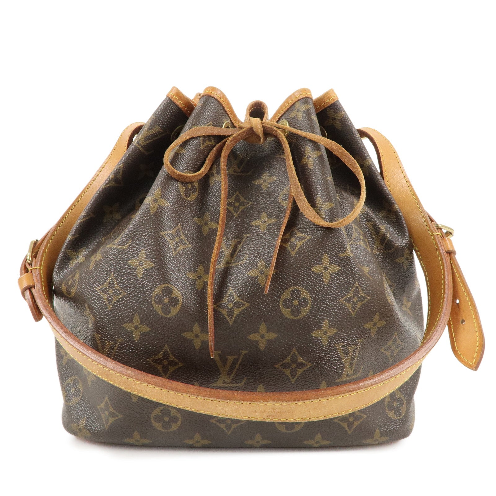 Authenti-Louis-Vuitton-Monogram-Petit-Noe-Shoulder-Bag-Brown-M42226