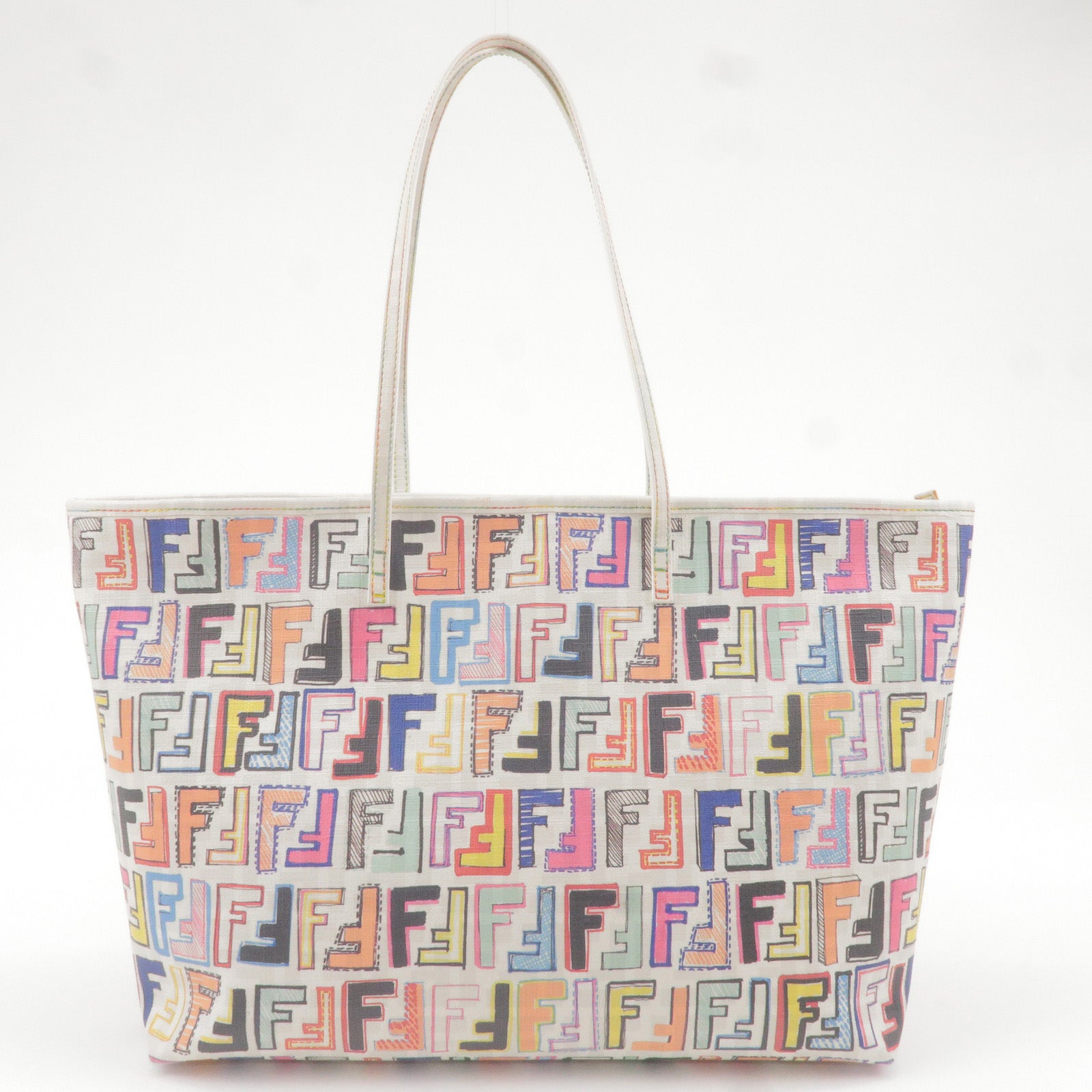 FENDI-Zucca-Logo-Print-PVC-Tote-Bag-Multi-Color-8BH185 – dct