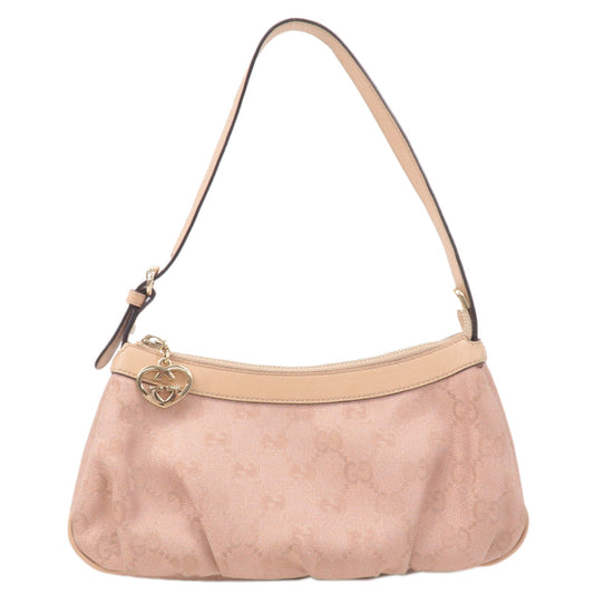 GUCCI-Lovely-GG-Canvas-Leather-Hand-Bag-Pink-Beige-245938