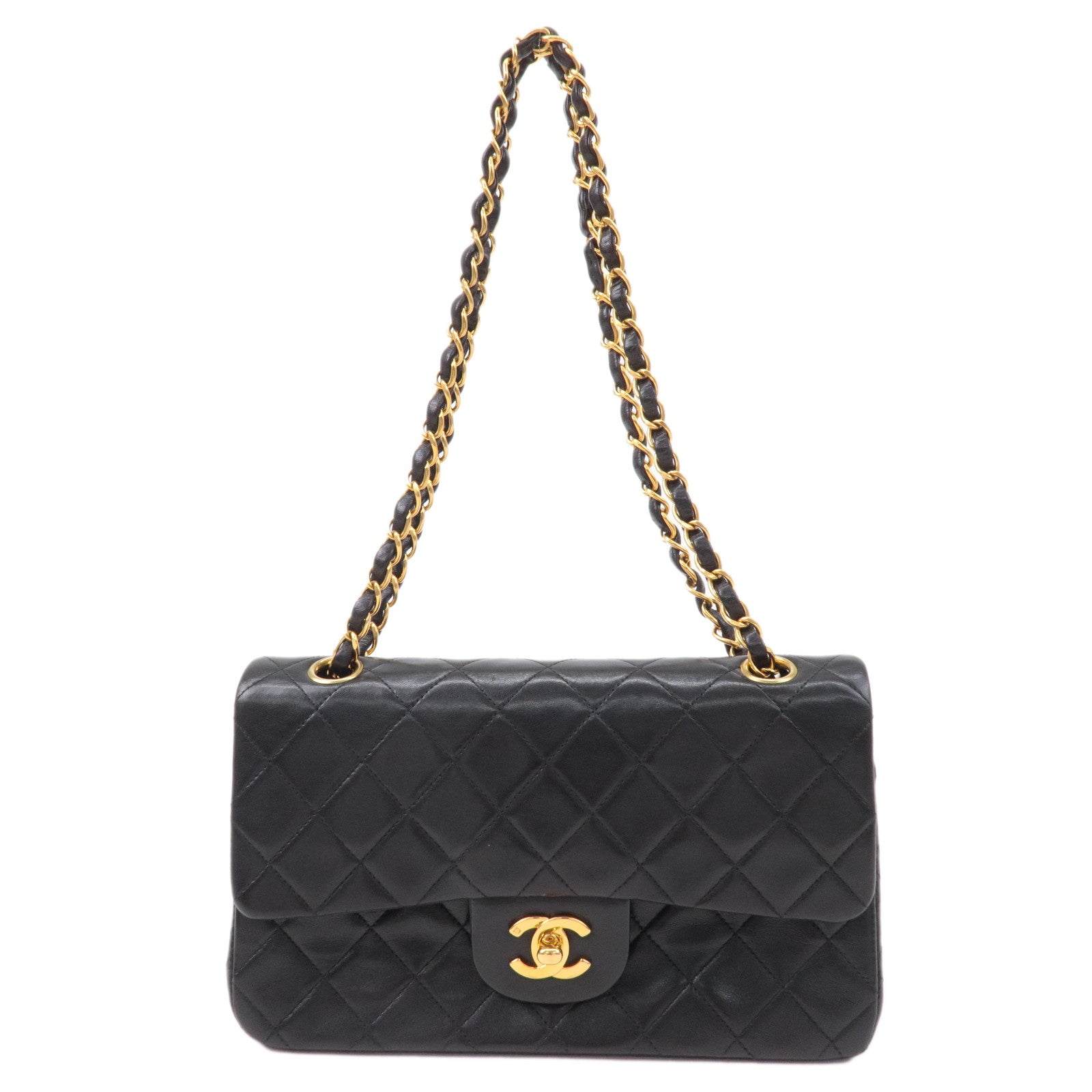 CHANEL-Matelasse-Lamb-Skin-23-W-Flap-Chain-Shoulder-Bag-Black – dct-ep_vintage  luxury Store