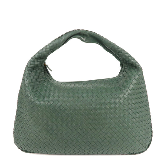 BOTTEGA-VENETA-Intrecciato-Leather-Shoulder-Bag-Green-115654