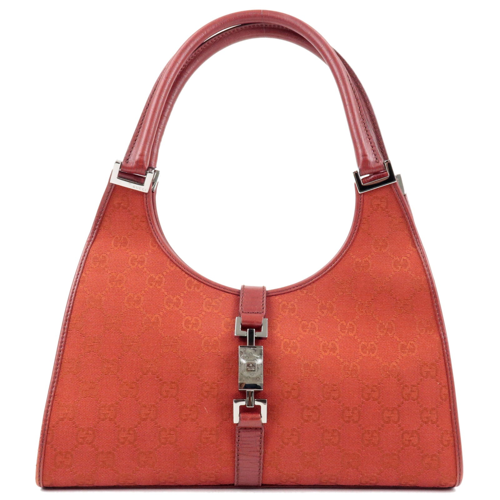 GUCCI-Jacki-GG-Canvas-Leather-Shoulder-Bag-Hand-Bag-Red-01719