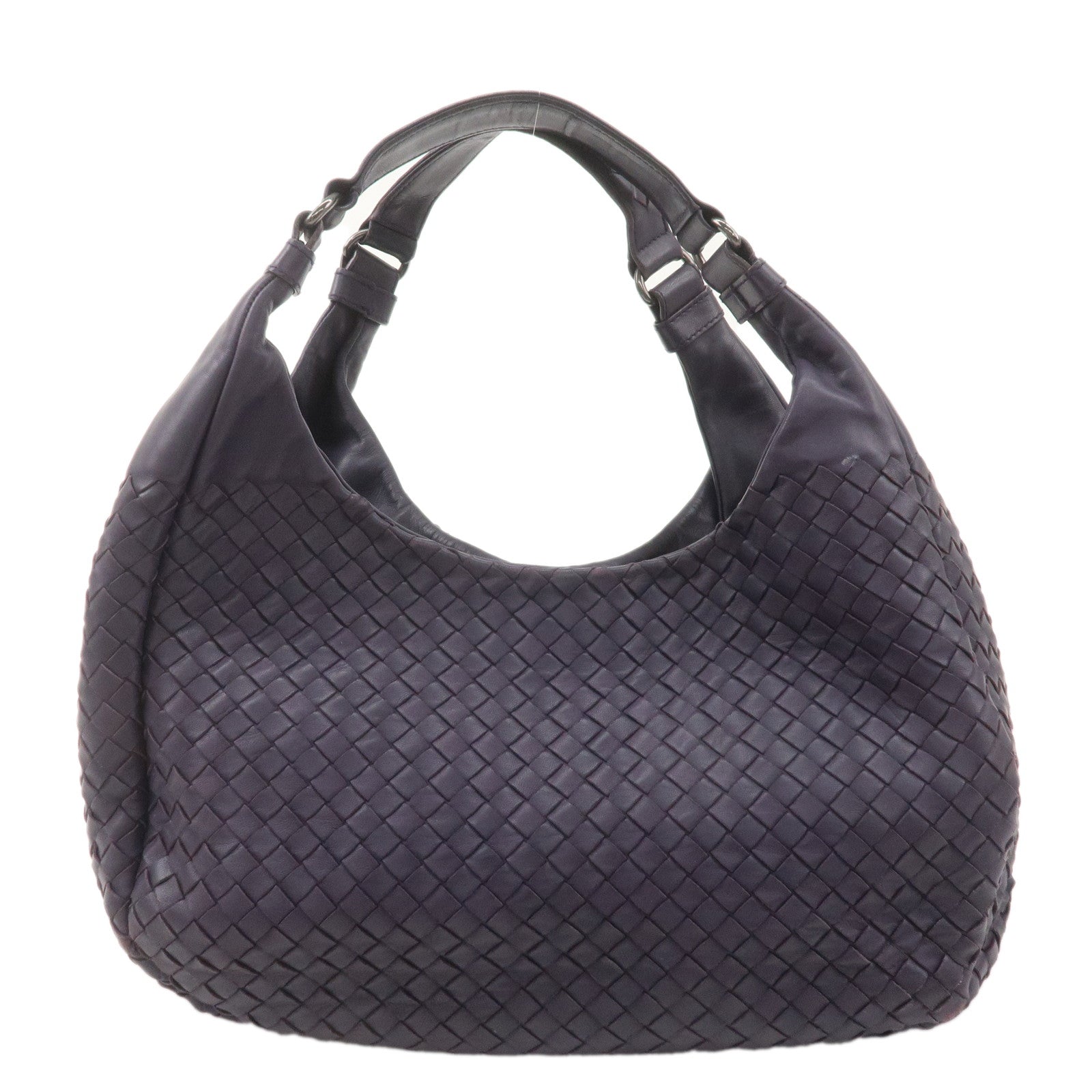 BOTTEGA VENETA Intrecciato Leather Shoulder Bag Purple 125787