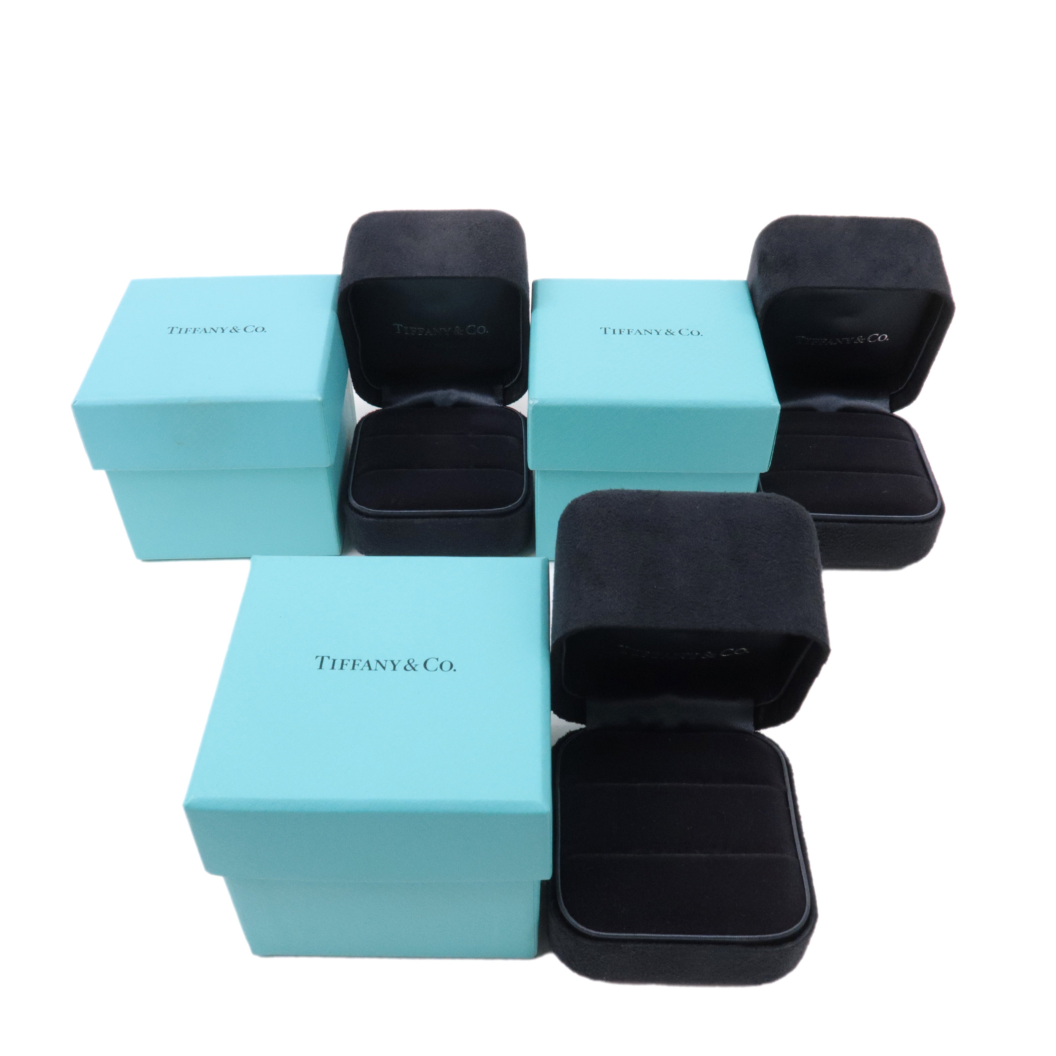 Tiffany&Co. Set of 3 Jewelry Box For Pair Rings Tiffany Blue