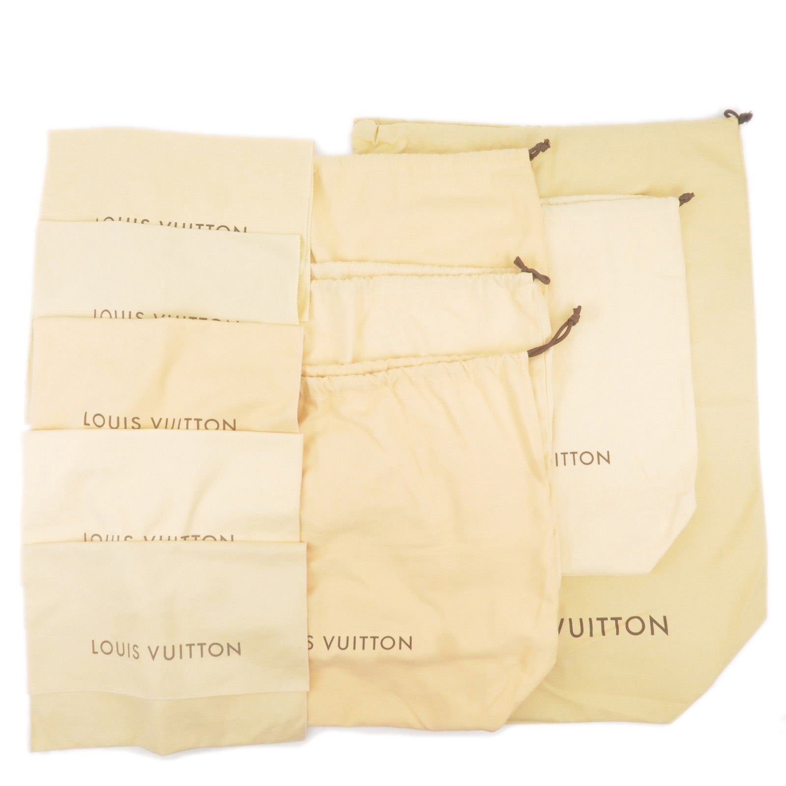 Louis-Vuitton-Dust-Bag-Set-of-10-(Flap-Type-5,-Drawstring-5)