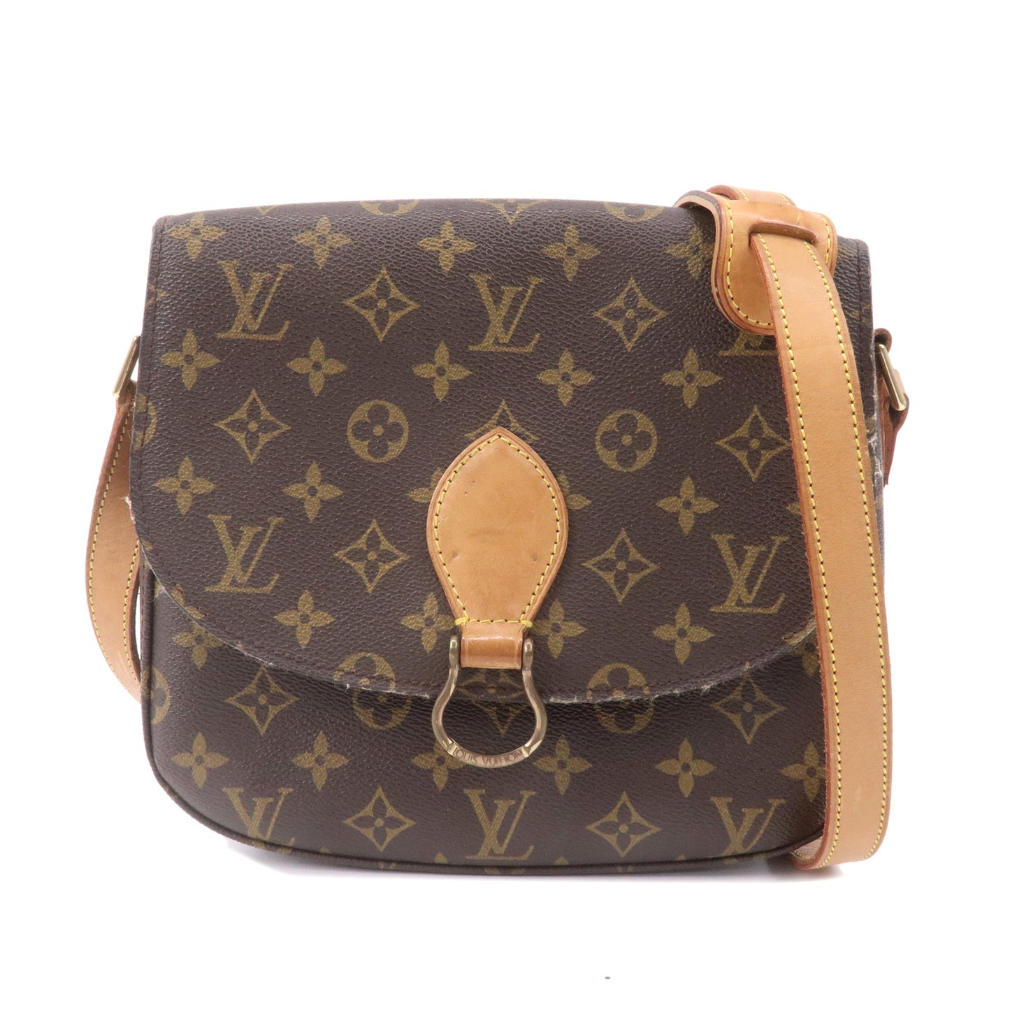Louis Vuitton, Bags, Louisvuitton Saint Cloud Mm Shoulder Bag Monogram  Leather Brown Germany M5243