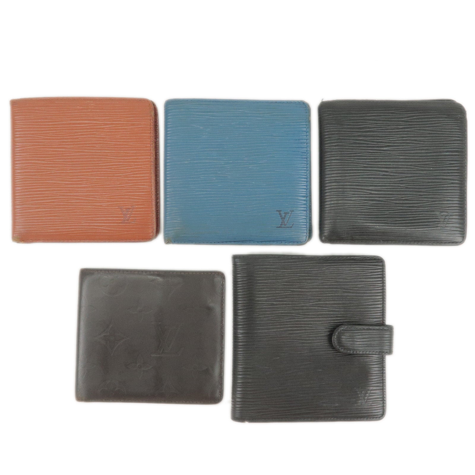 Louis-Vuitton-Epi-Leather-Set-of-5-Wallets-Bi-Fold-Wallets