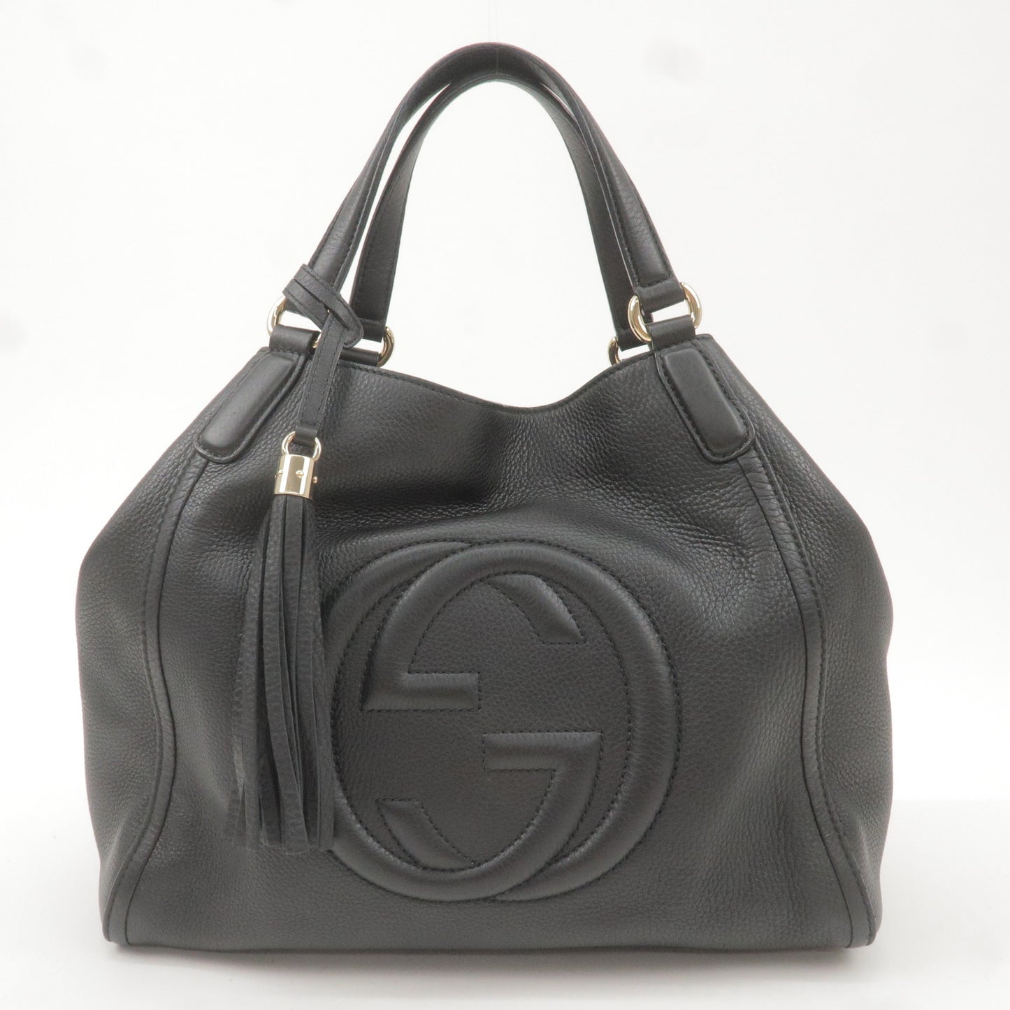 % Authentic Gucci Soho Boston Black Leather Bag for Sale in