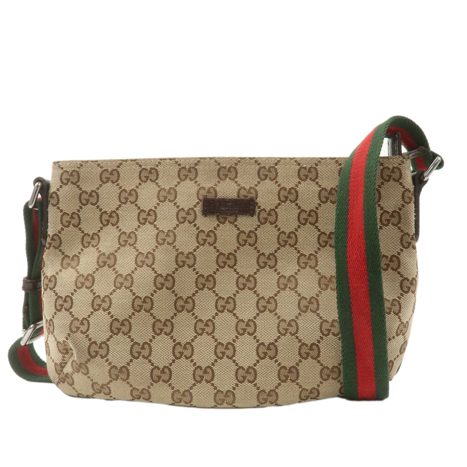 GUCCI-Sherry-GG-Canvas-Leather-Crossbody-Shoulder-Bag-189749