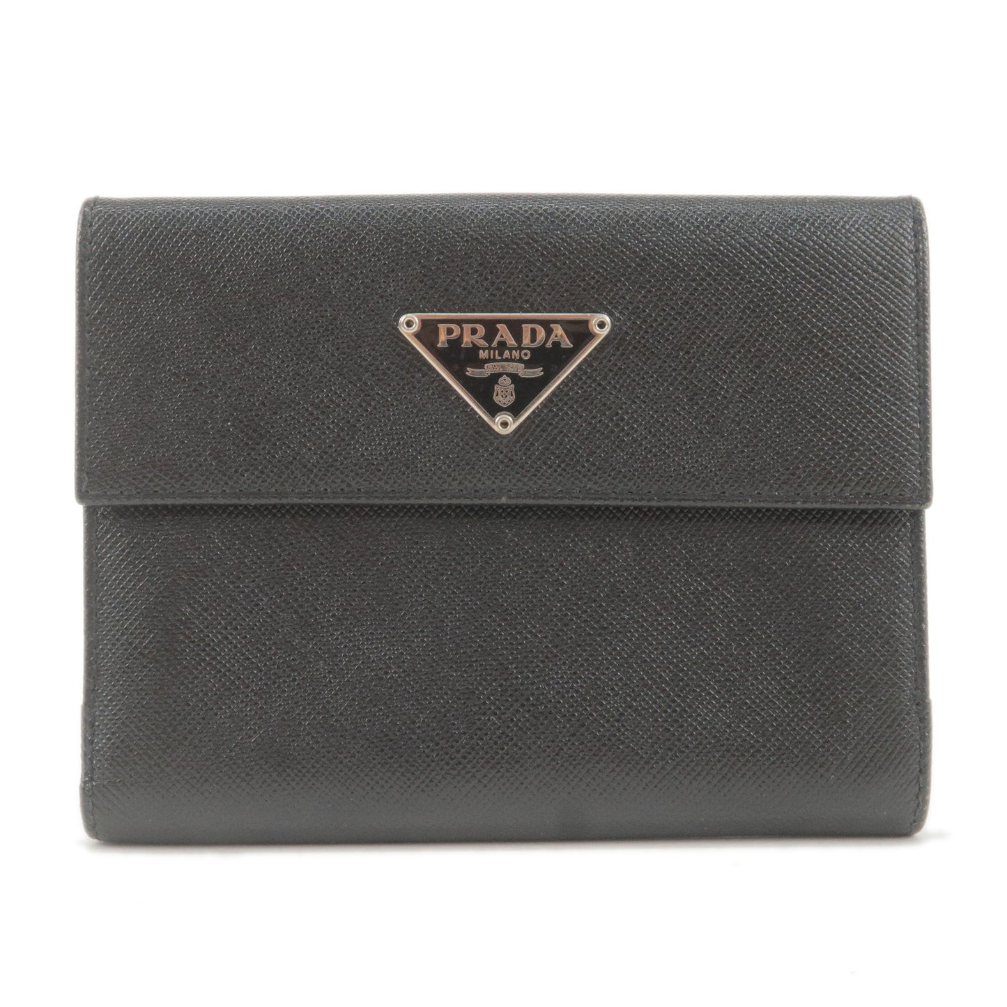 Prada Womens Folding Wallets, Black