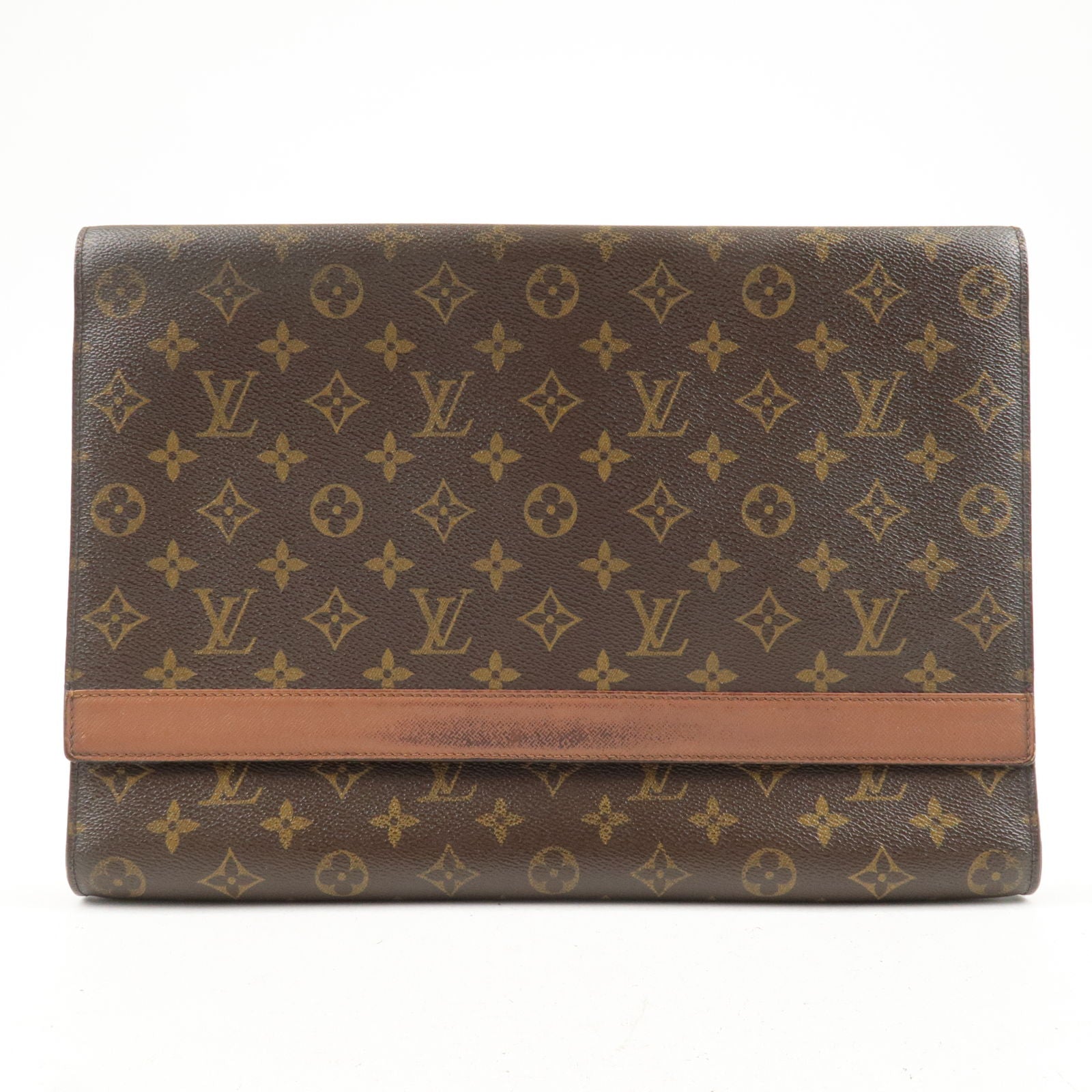 Louis VUITTON Clutch bag in ebony checkerboard canvas, r…