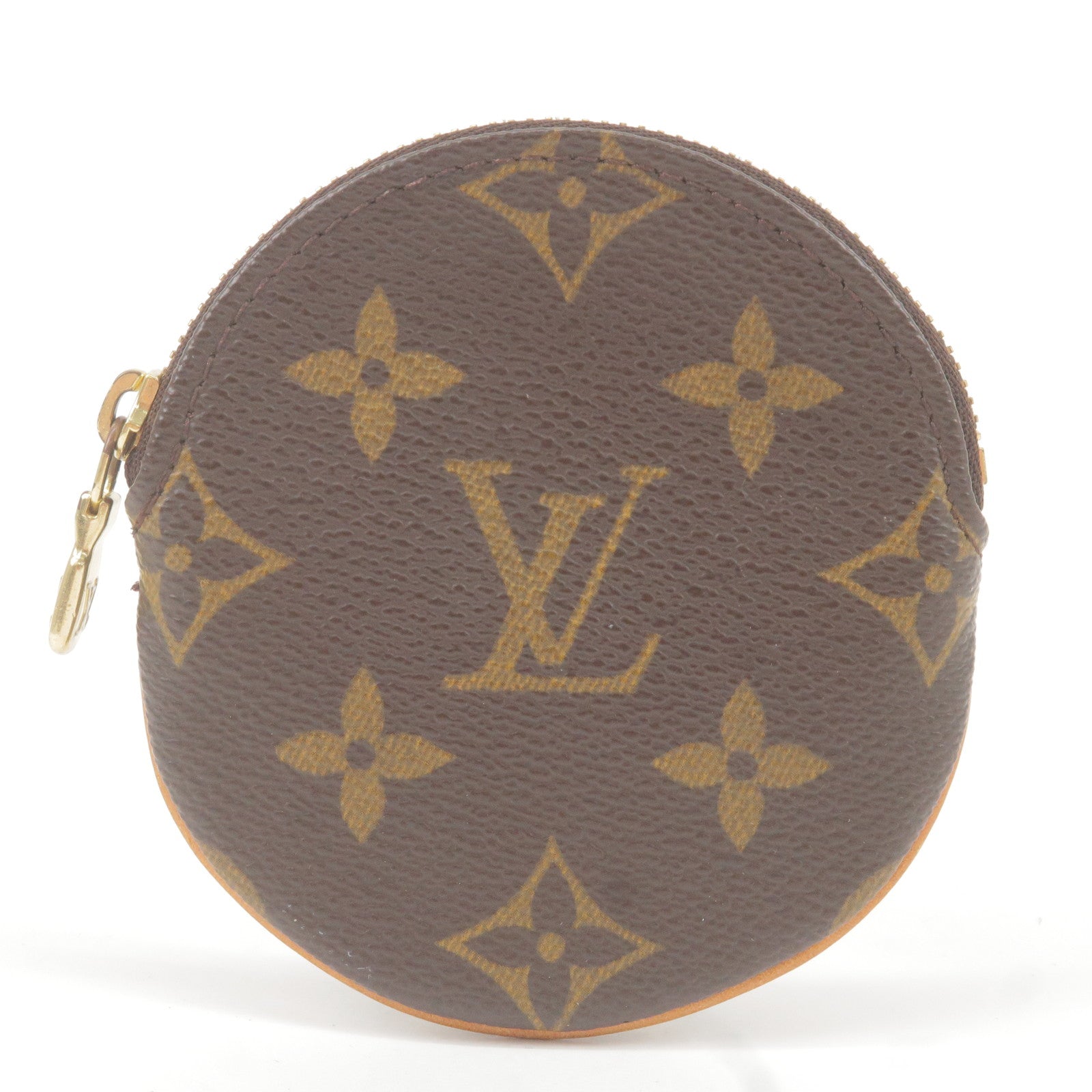 Louis Vuitton Monogram Monogram Chain Leather Coin Cases, Brown