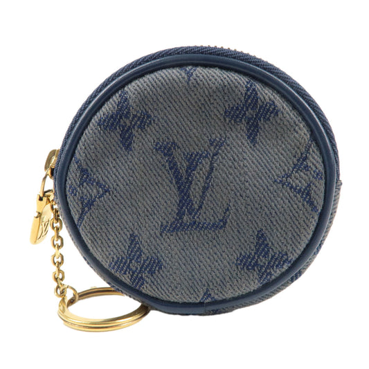 Louis-Vuitton-Monogram-Denim-Round-Pouch-Coin-Case-Blue-M68290