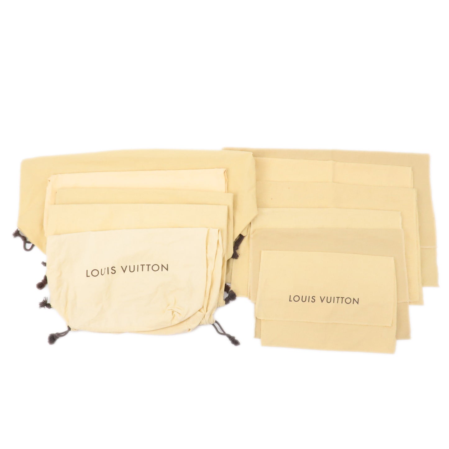 Louis Vuitton, Bags, Authentic Louis Vuitton Logo Set Dust Bag Drawstring  Canvas Cotton Brown