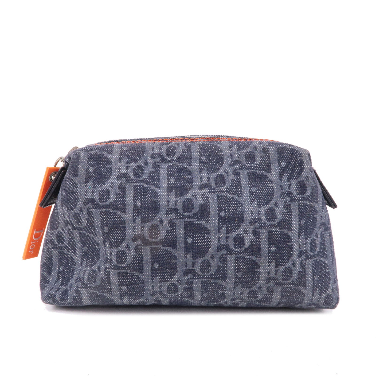Christian-Dior-Flight-Line-Trotter-Denim-Cosmetic-Pouch-Navy