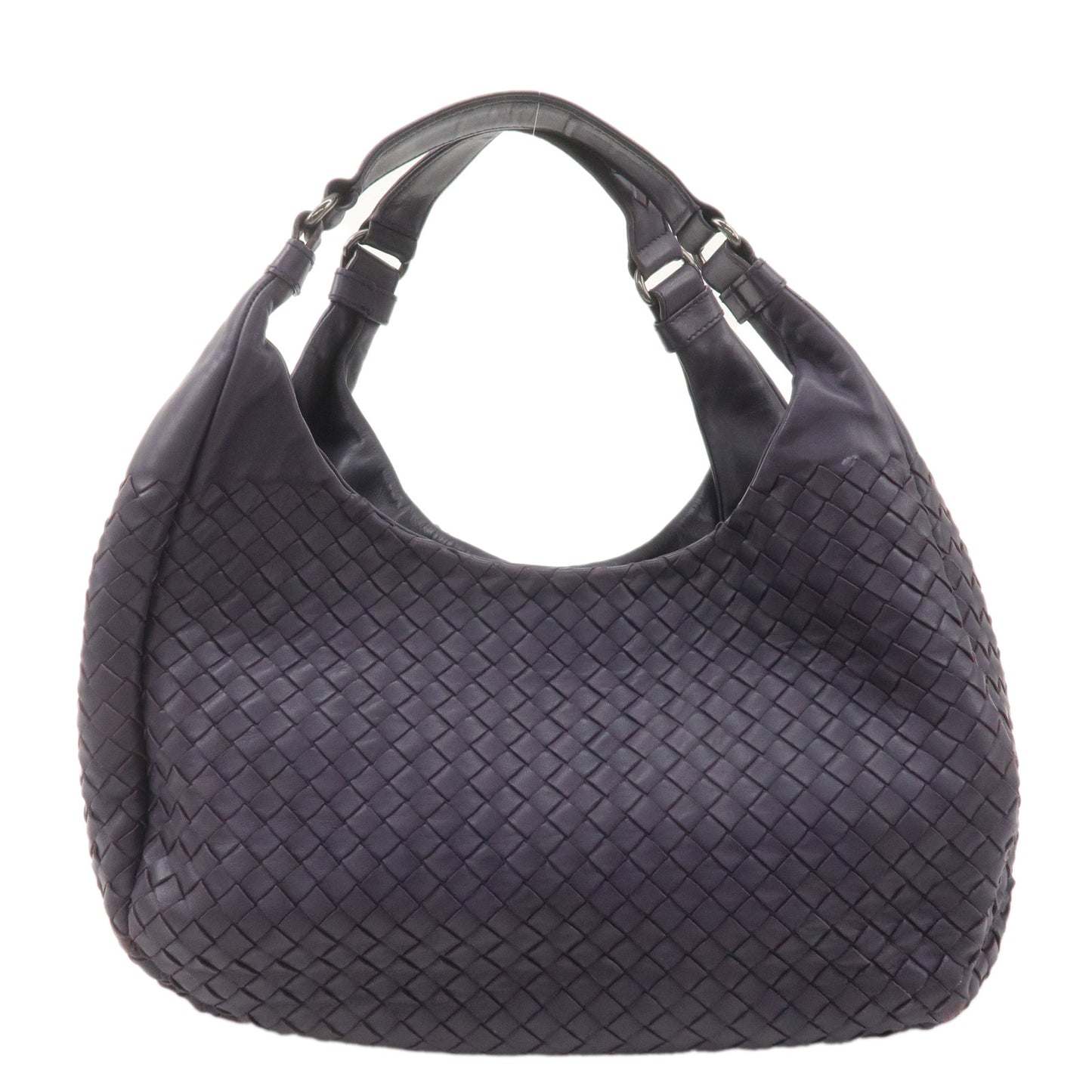 BOTTEGA-VENETA-Intrecciato-Leather-Shoulder-Bag-Purple-125787