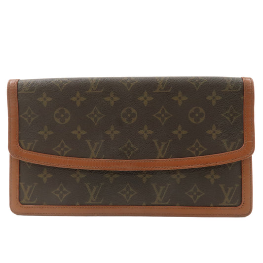 Louis-Vuitton-Monogram-Pochette-Damme-GM-Clutch-Bag-Brown-M51810