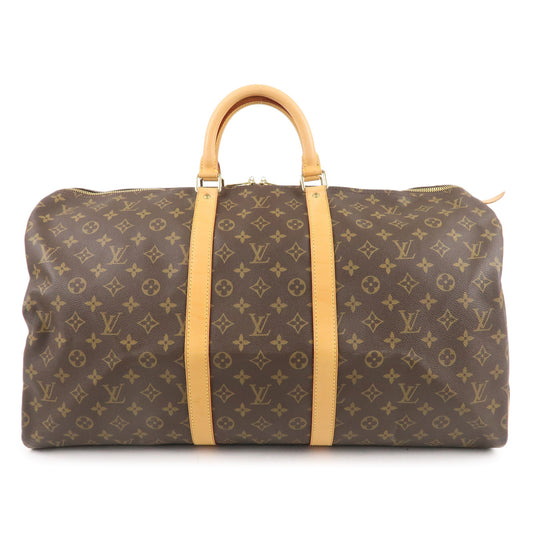 Louis-Vuitton-Monogram-Keep-All-55-Boston-Bag-Brown-M41424