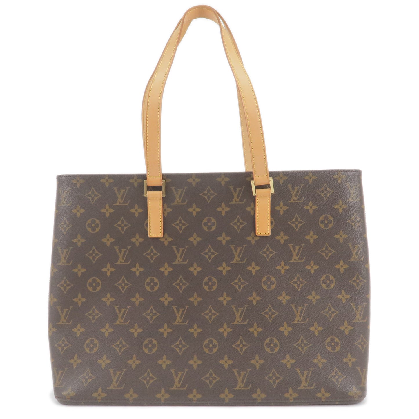 Louis-Vuitton-Monogram-Luco-Tote-Bag-Hand-Bag-Brown-M51155