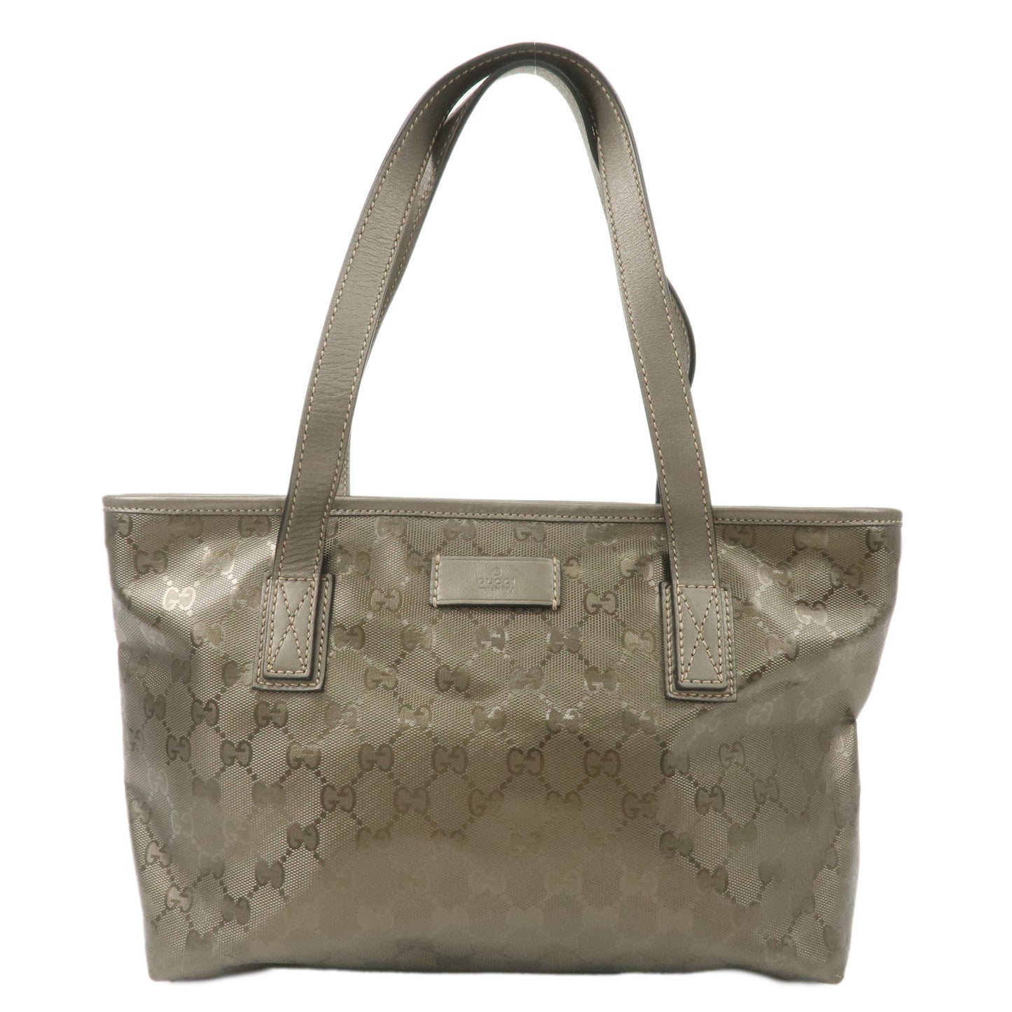 GUCCI-GG-Imprime-PVC-Leather-Tote-Bag-Bronze-211138