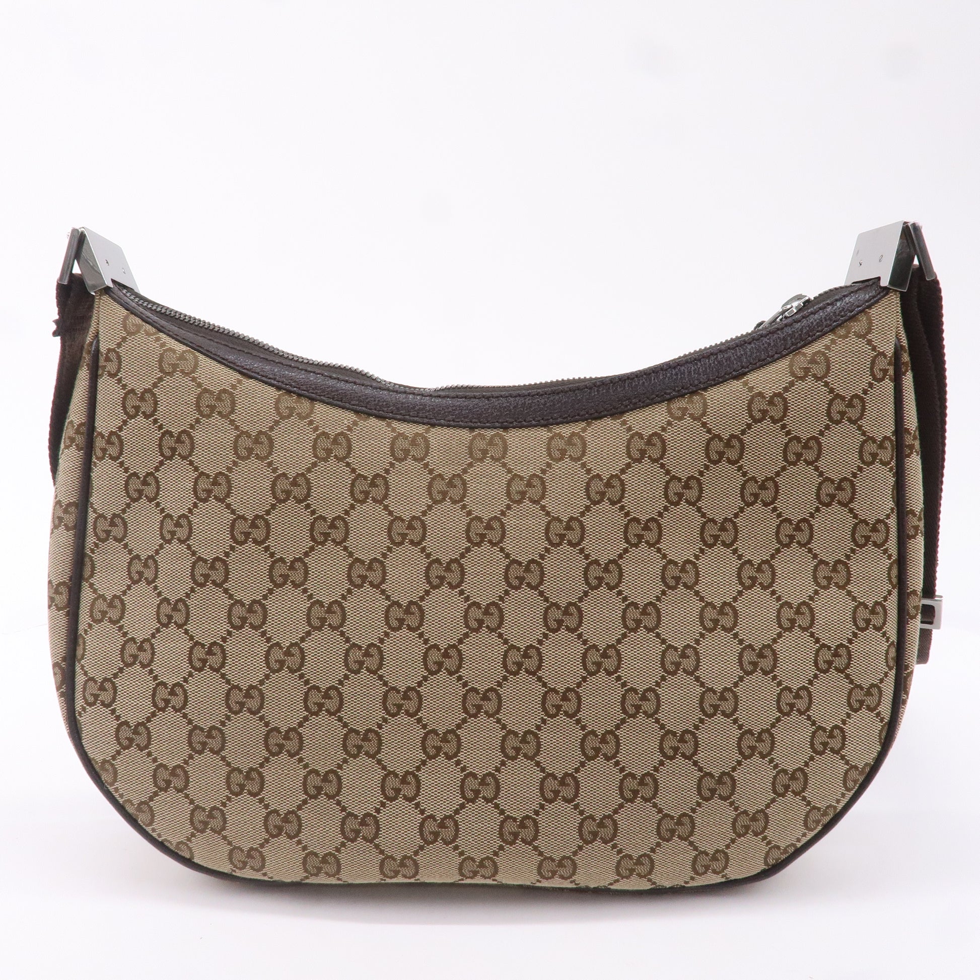 Authentic GUCCI Shoulder Cross Body Bag GG Canvas Leather 122790