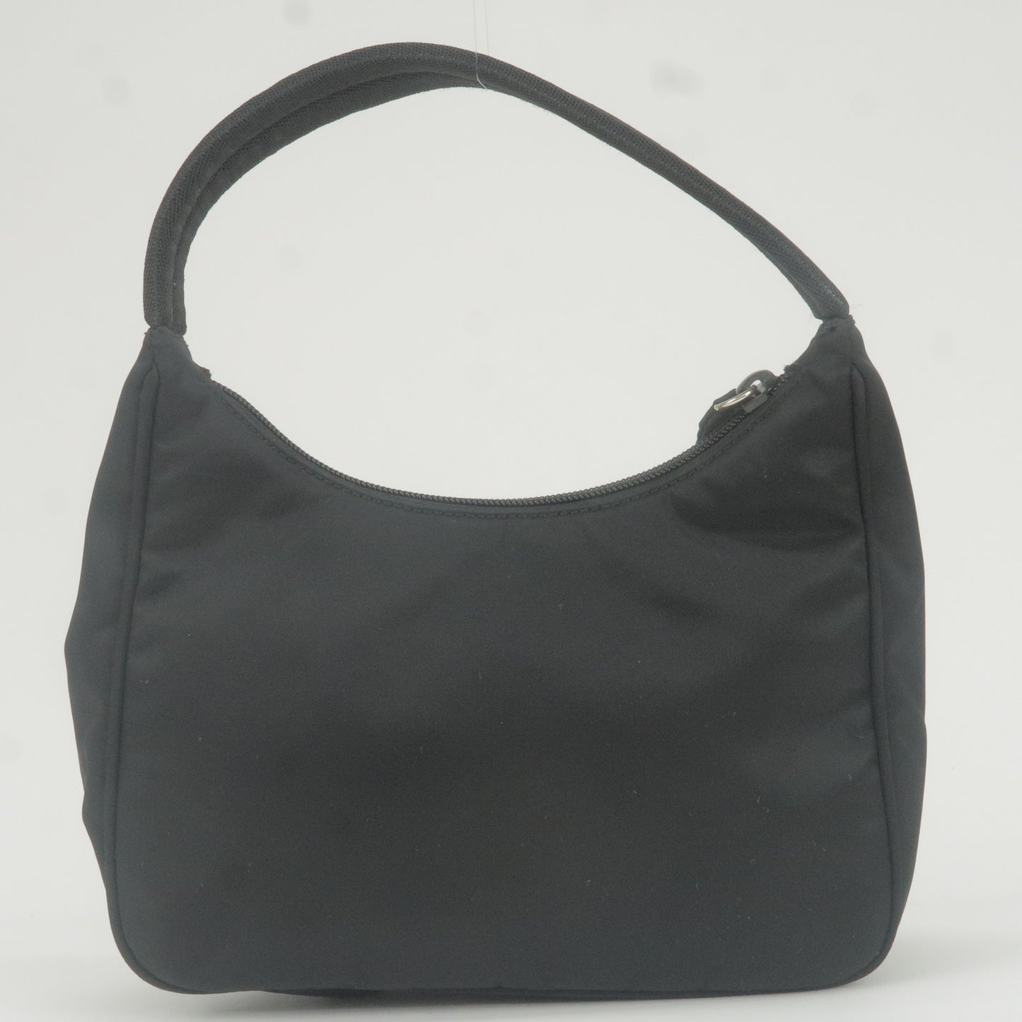 PRADA Logo Nylon Pouch Mini Hand Bag Purse NERO Black MV519
