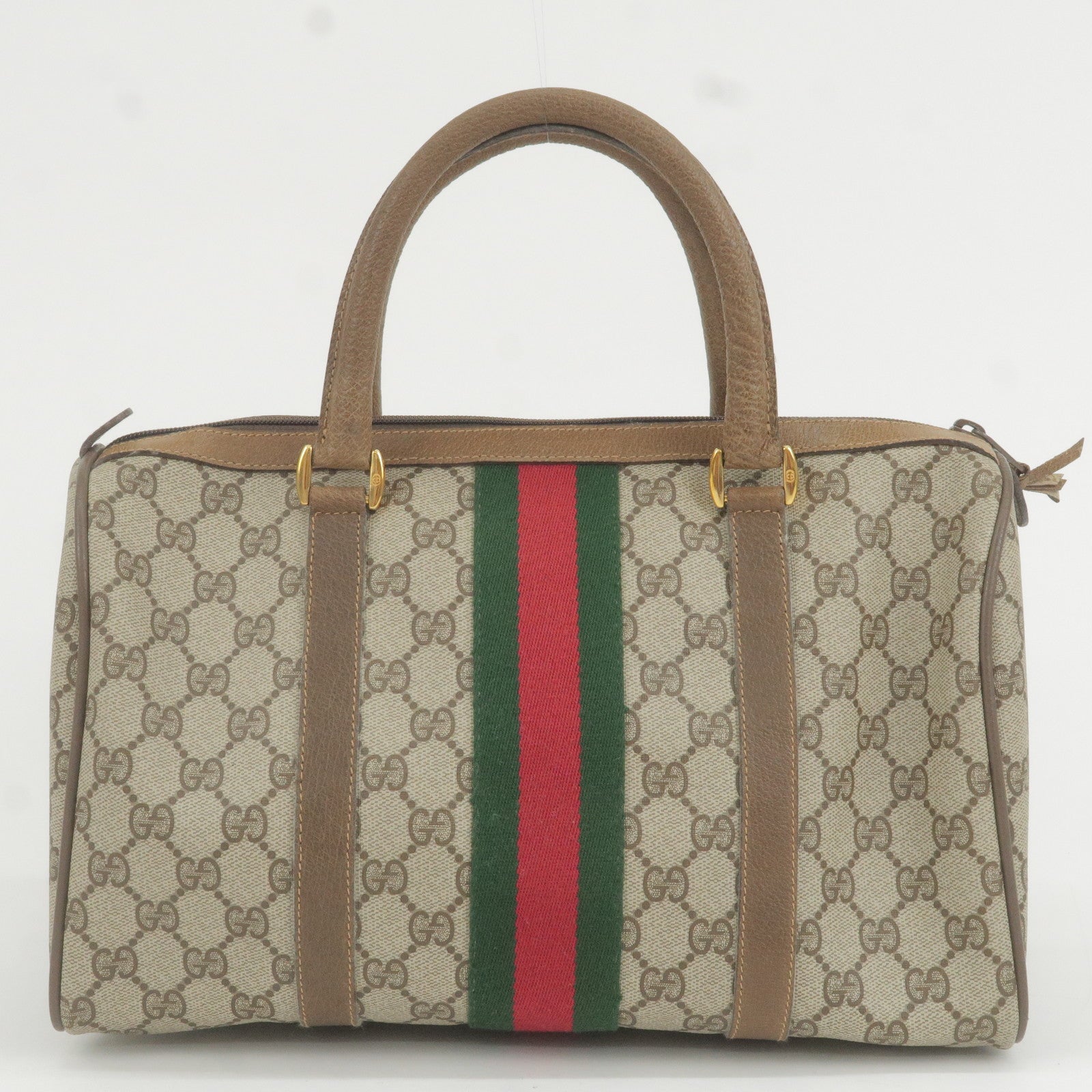 GUCCI-Sherry-Old-Gucci-GG-Plus-Leather-Boston-Bag-39.02.007 – dct 