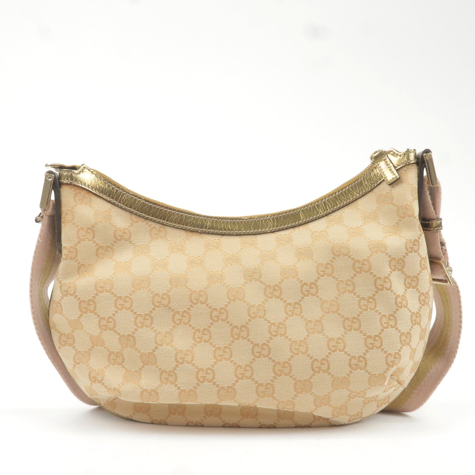 Gucci Vintage Sherry Line PVC Leather Shoulder Bag Brown 18x24x9cm Free  Shipping 