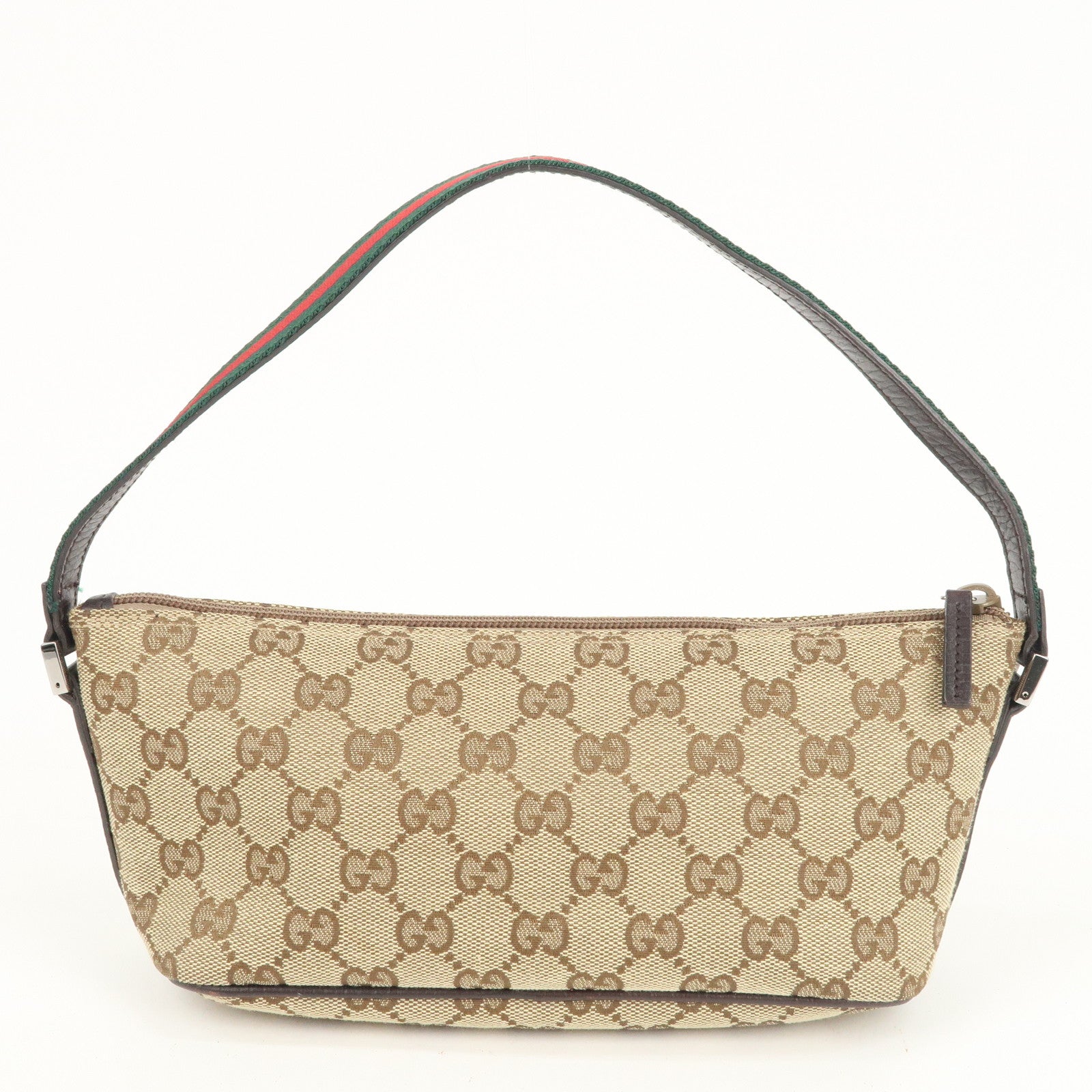 GUCCI-Sherry-GG-Canvas-Leather-Pouch-Hand-Bag-Black-141809 – dct-ep_vintage  luxury Store
