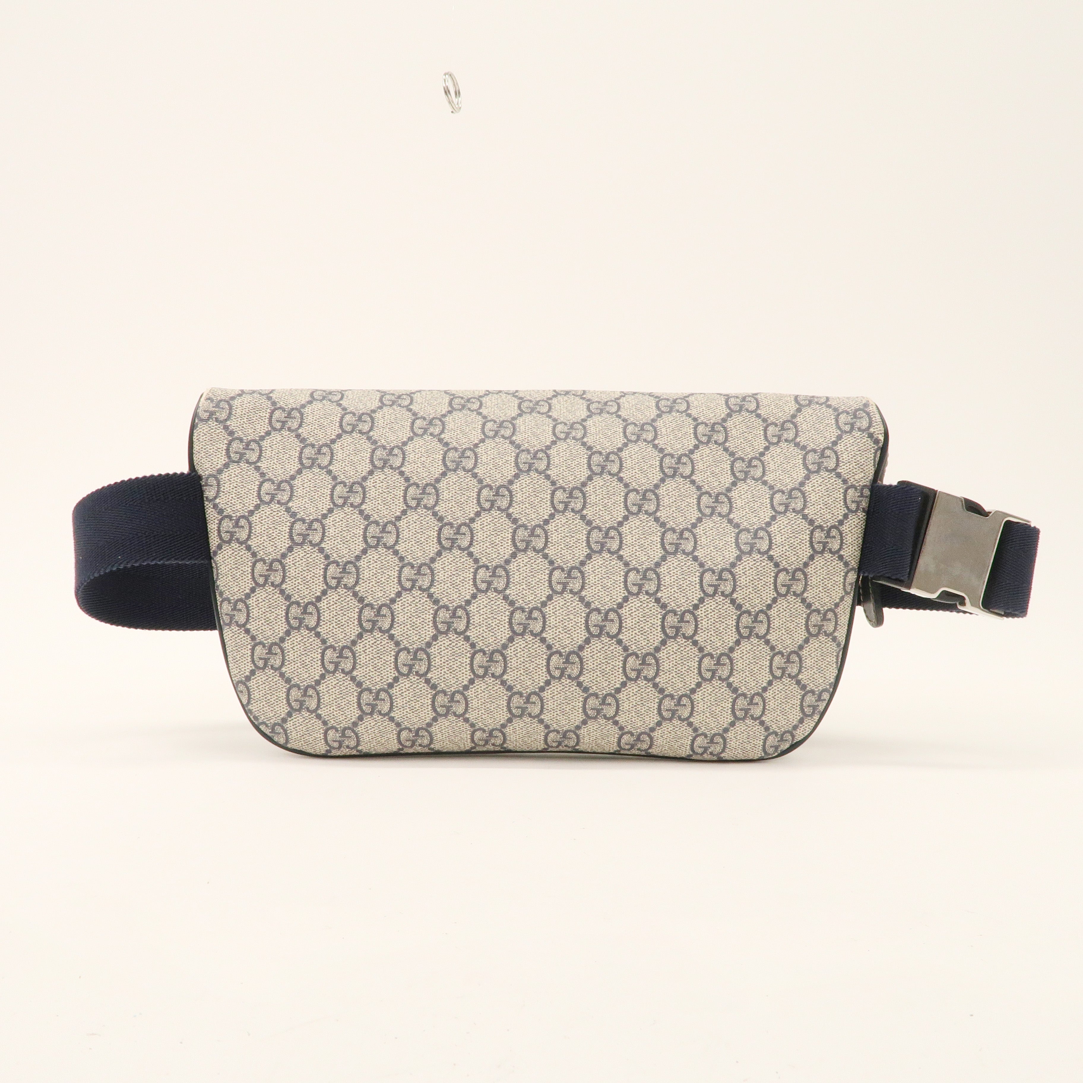 GUCCI-GG-Supreme-Leather-Waist-Bag-Crossbody-Bag-Navy-Beige-233269