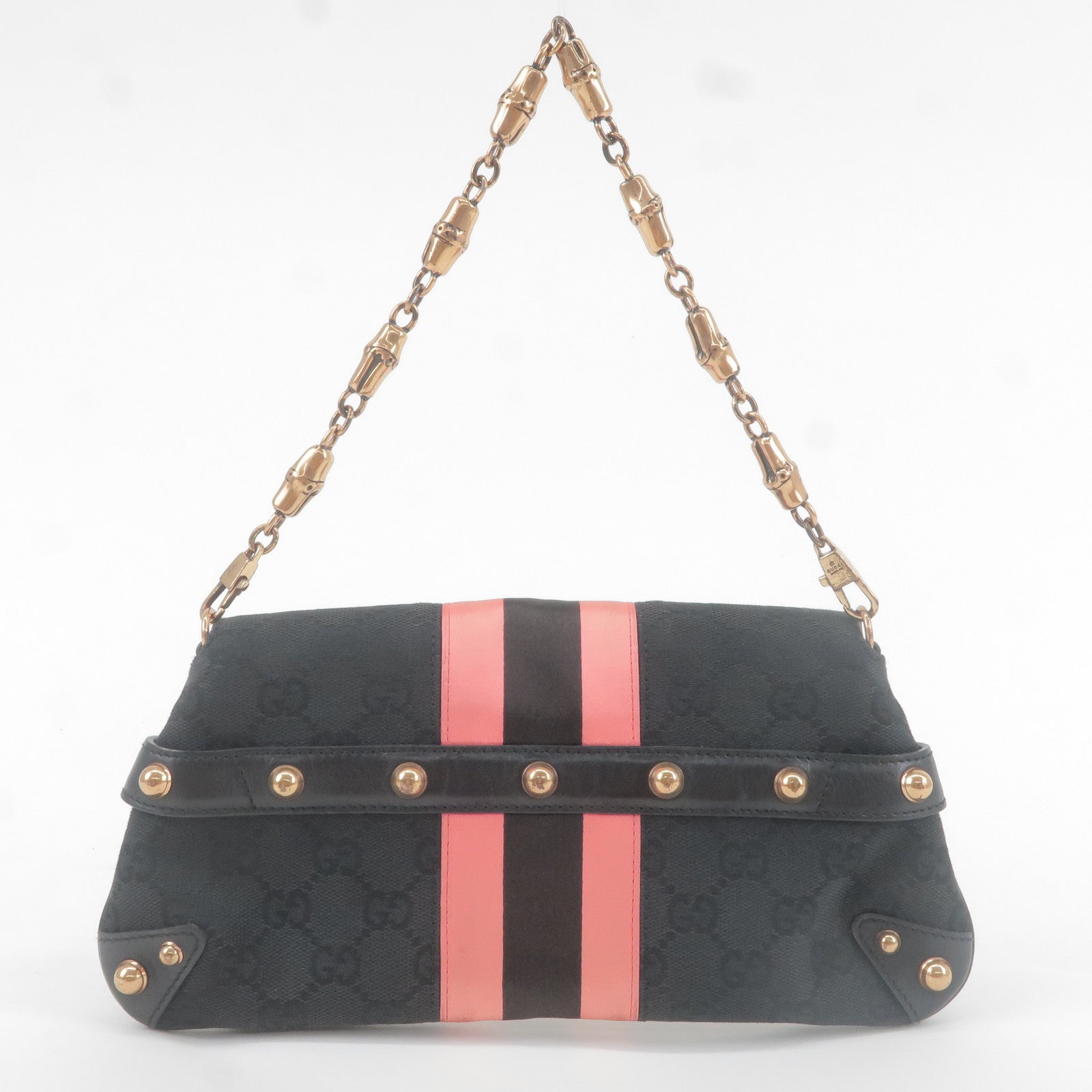 Gucci Pre-owned Classic GG Canvas Panelled Handbag - Black