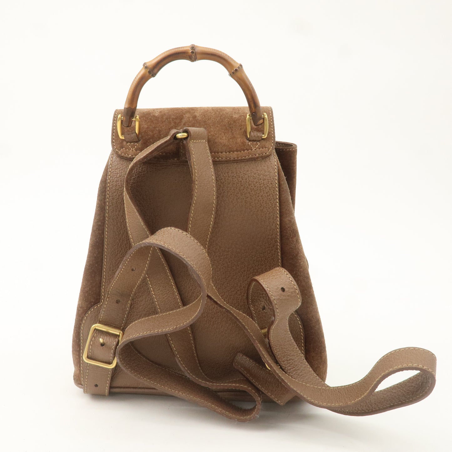 GUCCI Bamboo Suede Leather Mini Back Pack Brown 003・･2058・･0030