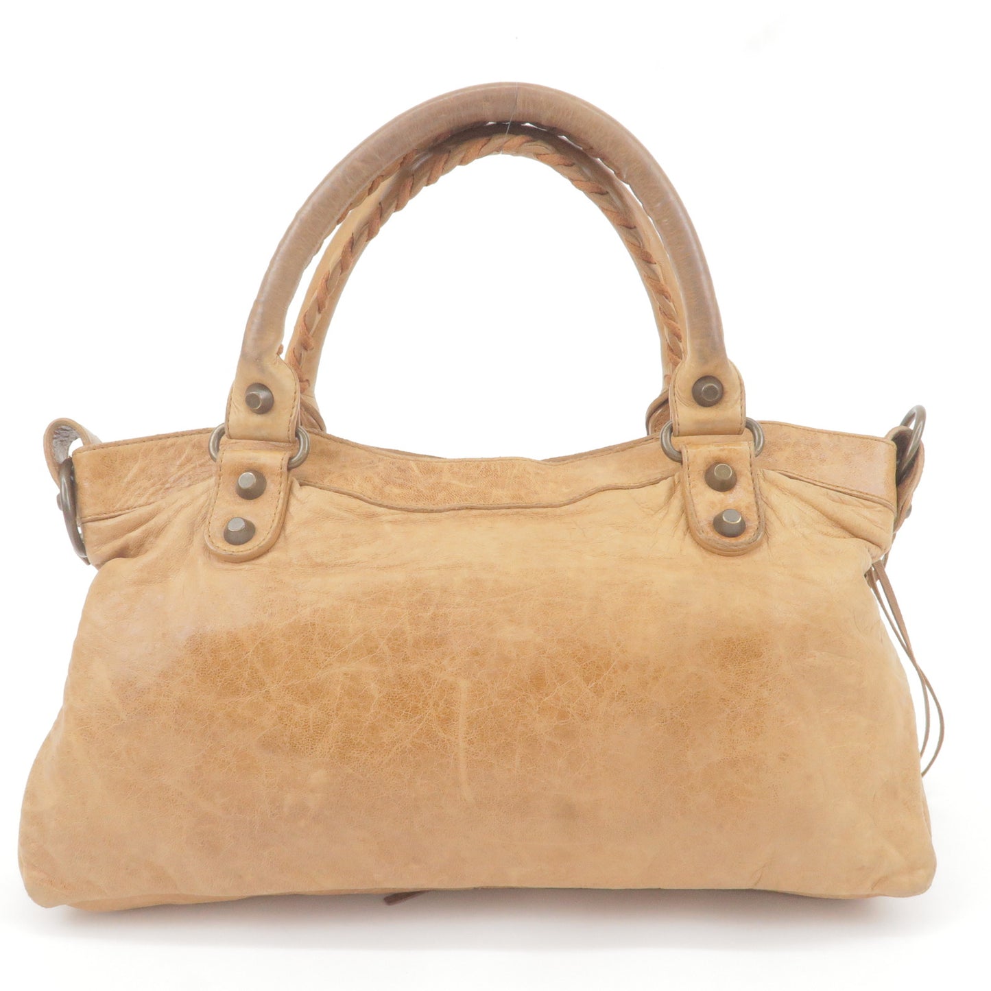 BALENCIAGA The First Leather 2Way Bag Hand Bag Brown 103208