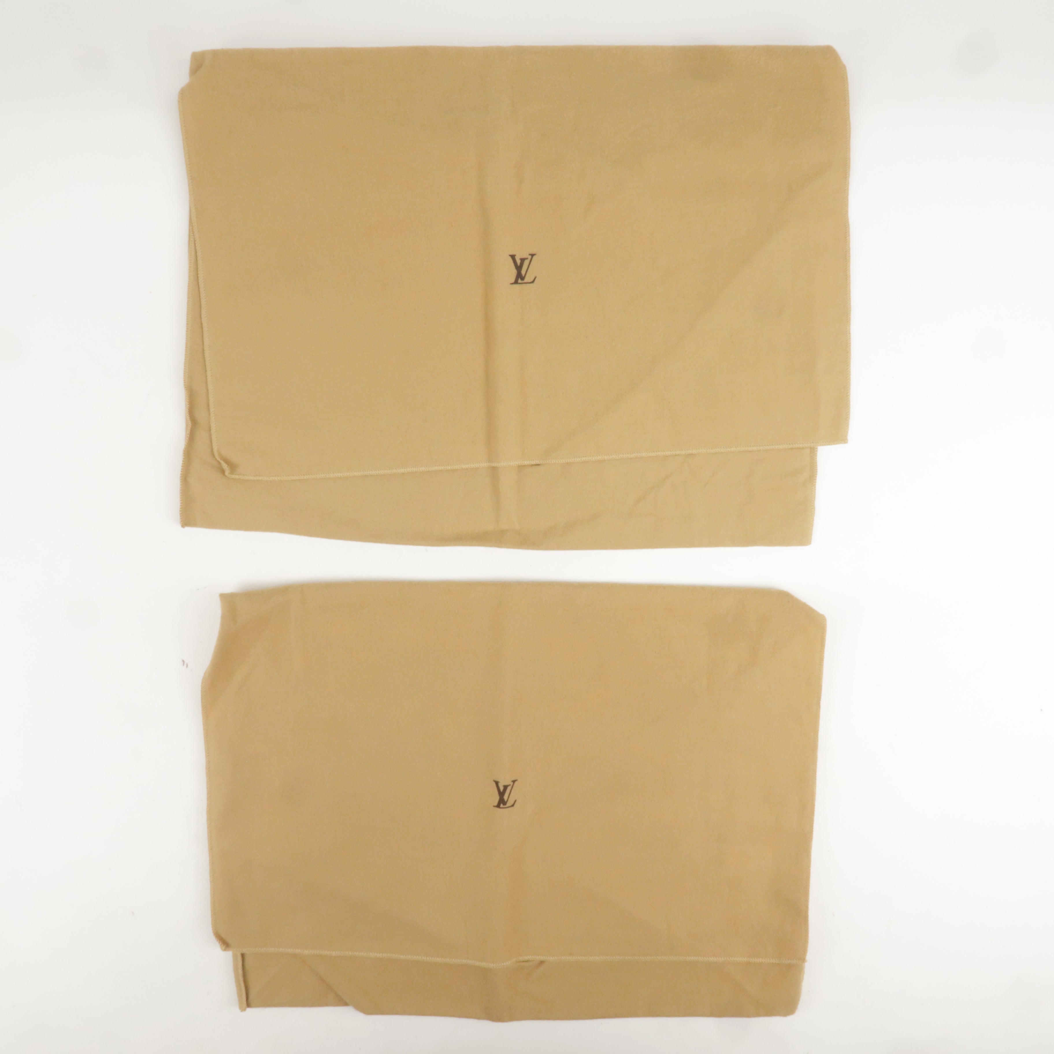 Louis Vuitton Set of 10 Dust Bag Flap Style Beige Brown