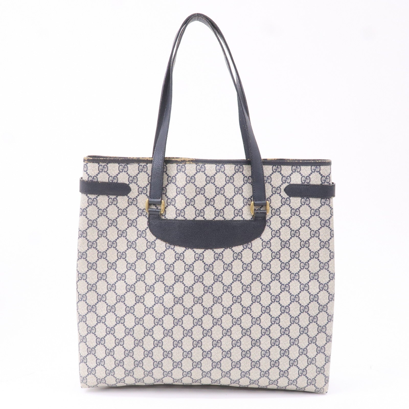 GUCCI-Old-Gucci-GG-Plus-Leather-Tote-Bag-Beige-Navy-39.02.061