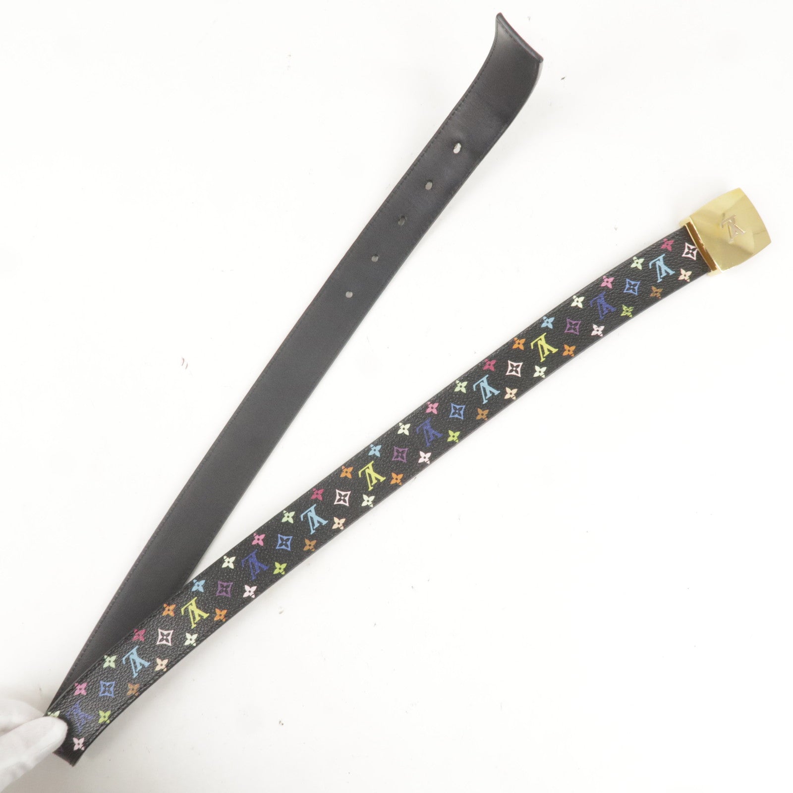 Louis Vuitton Multicolor Saint Tulle Belt Size 90 x 3 Women's Good product  Used