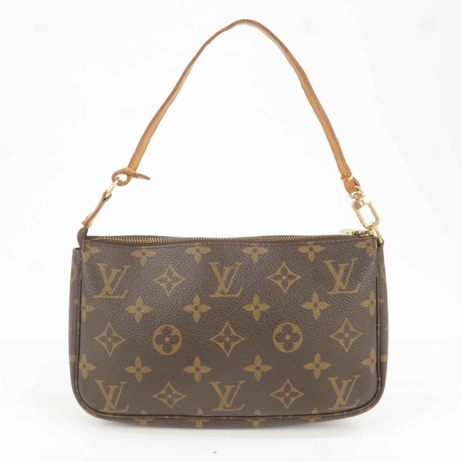 LOUIS VUITTON POCHETTE in Monogram Canvas and Beige Leather -  Israel