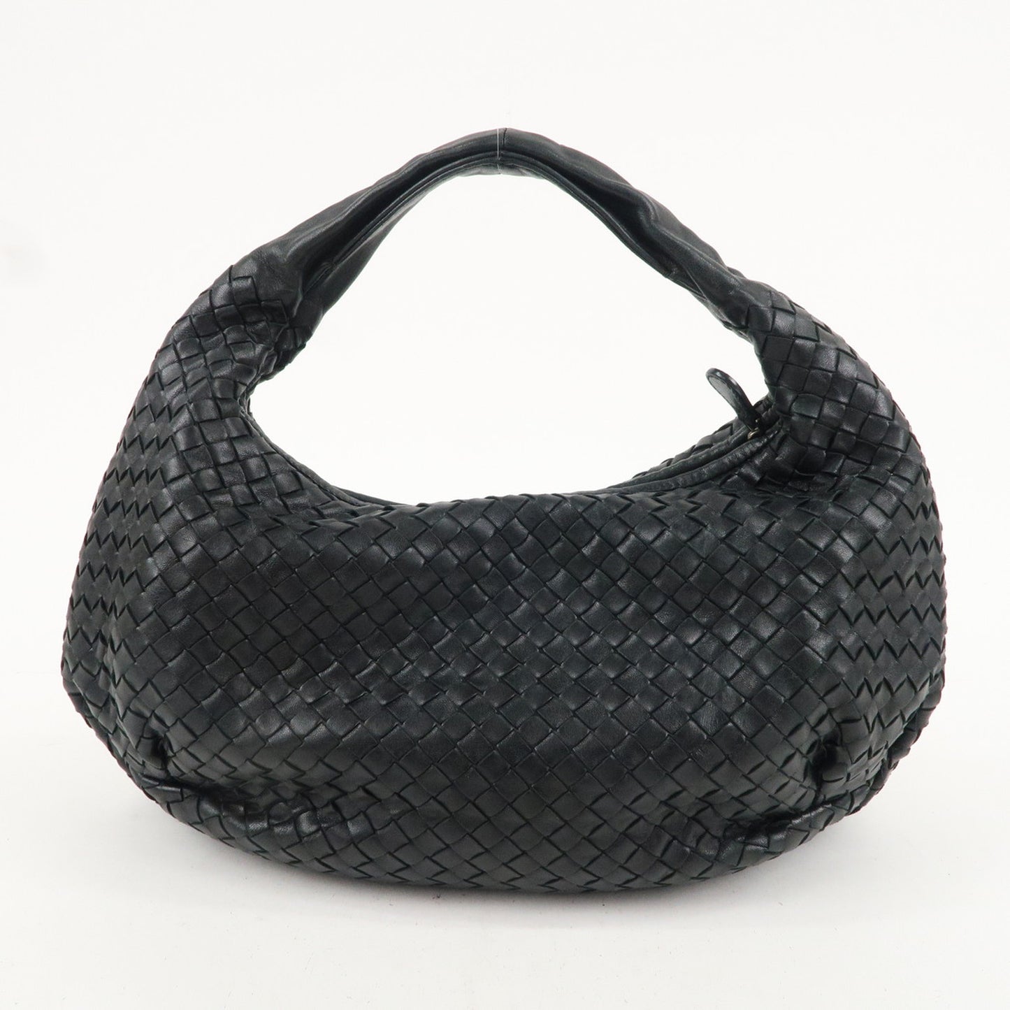 BOTTEGA VENETA Intrecciato Leather Hobo Shoulder Bag 232499 Black