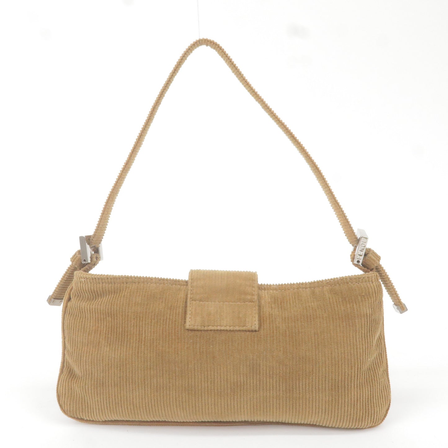 FENDI Corduroy Shoulder Bag Hand Bag Pouch Brown 26767