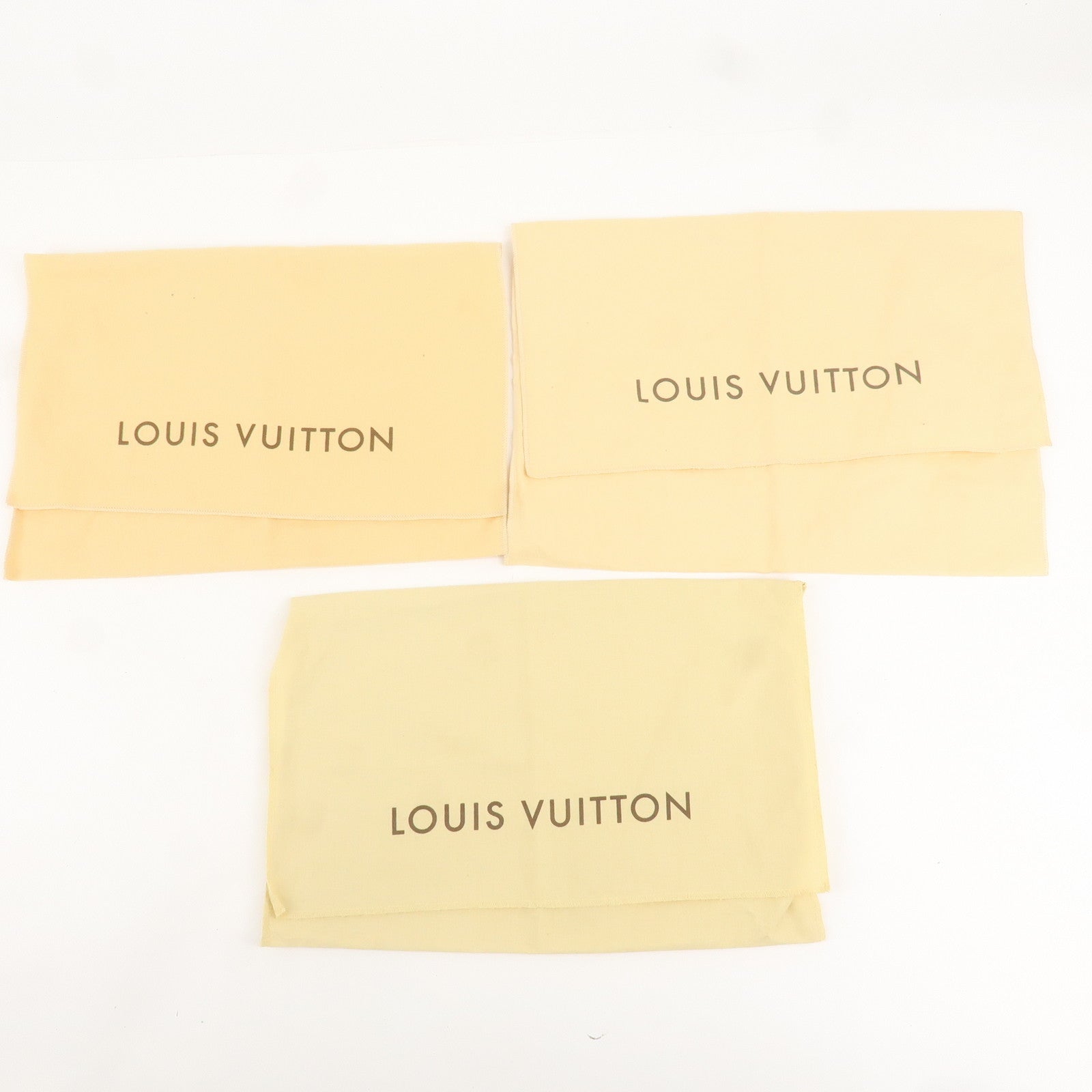 Louis Vuitton Set of 10 Dust Bag Flap Style Beige