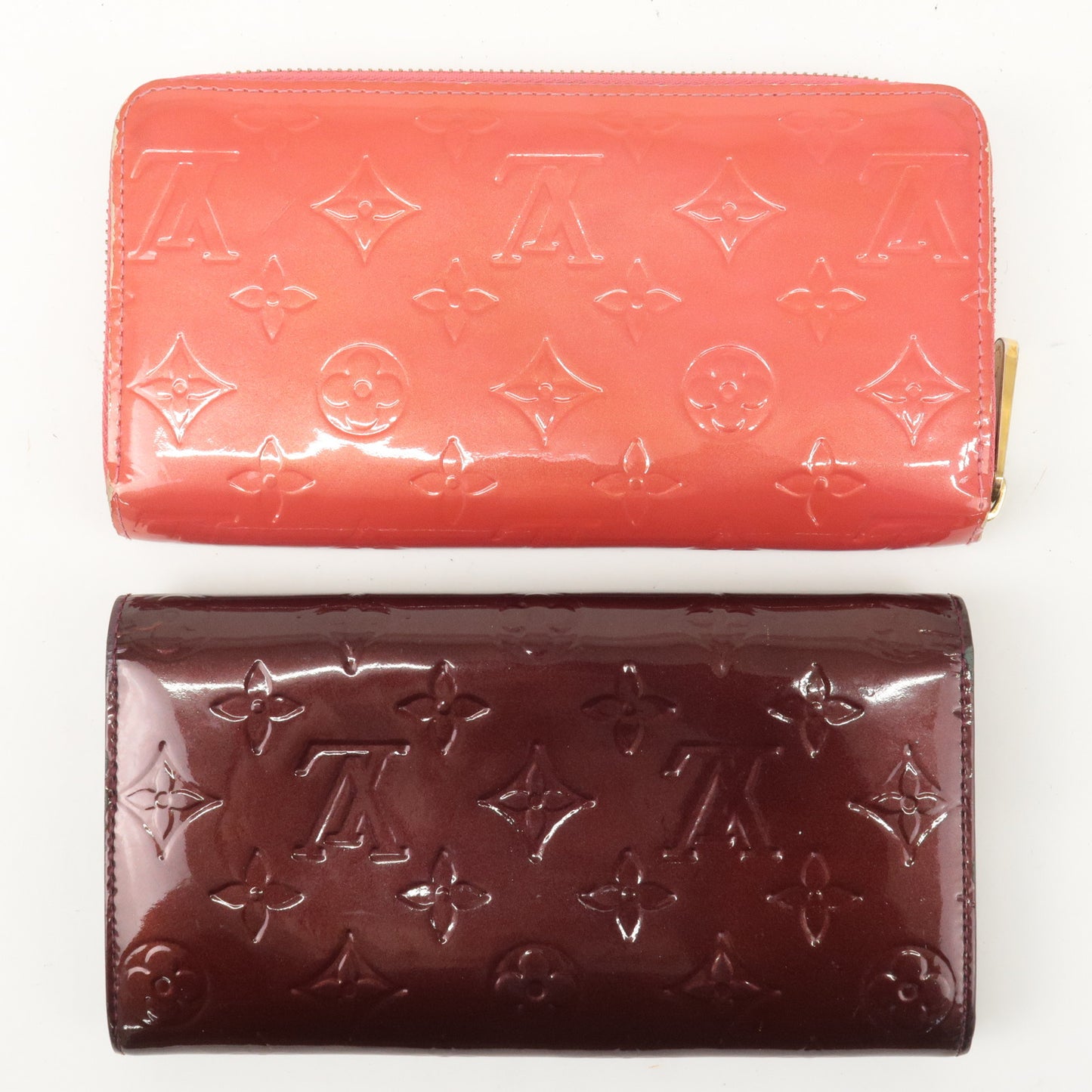 Louis Vuitton Monogram Set of 2 Verni Long Wallet M9147F M91521