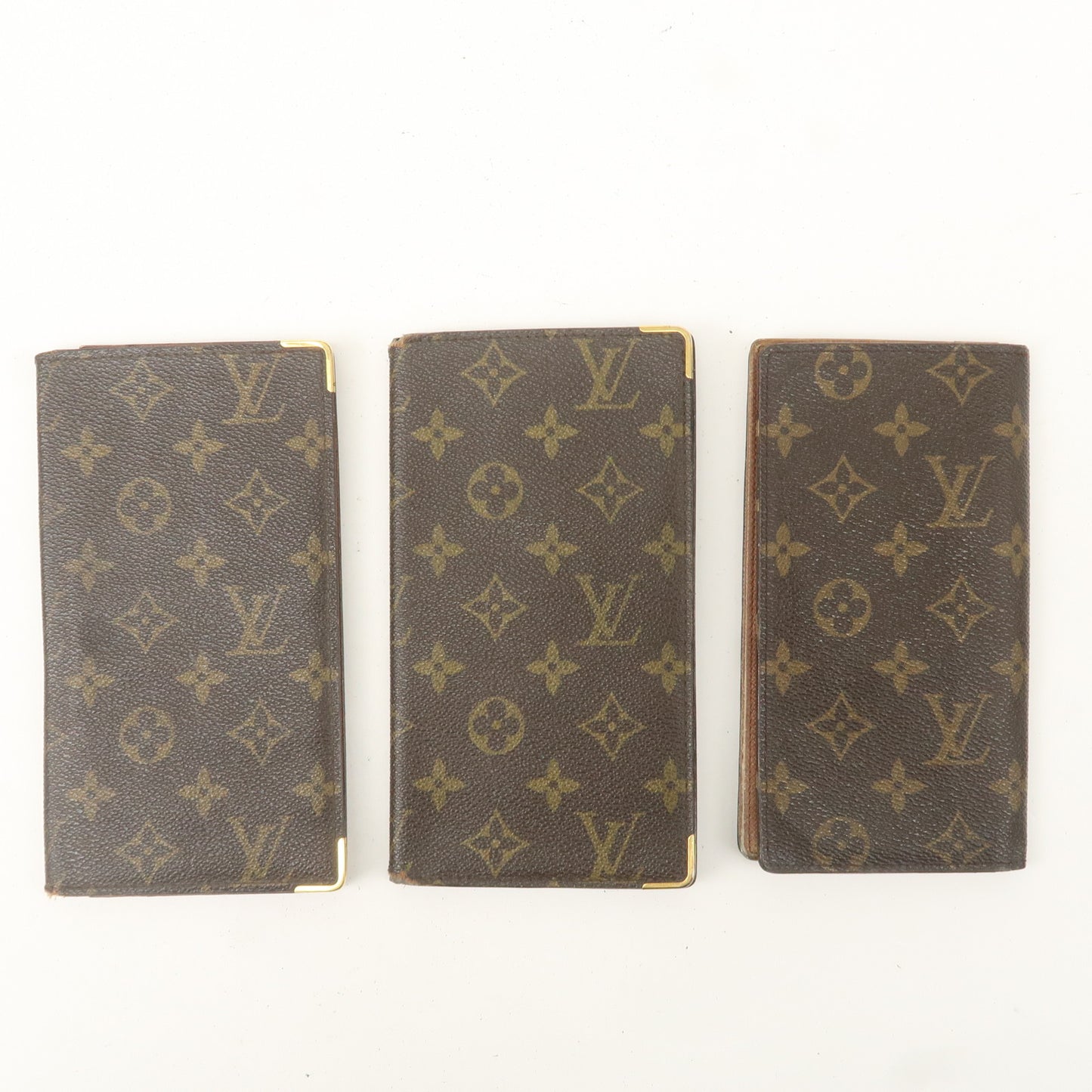 Louis Vuitton Monogram Set of 3 Long Wallet Bill Wallet M60825