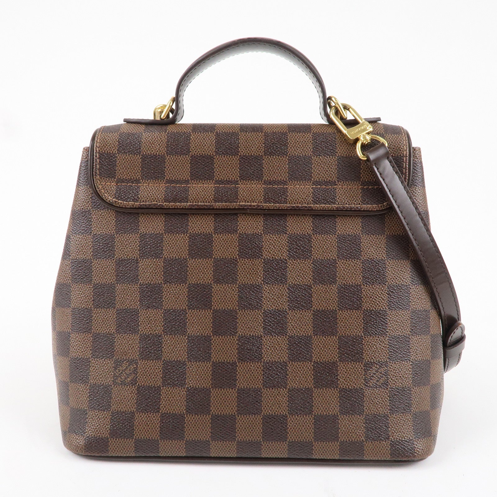 Louis Vuitton Bergamo handbag in brown damier canvas and brown leather