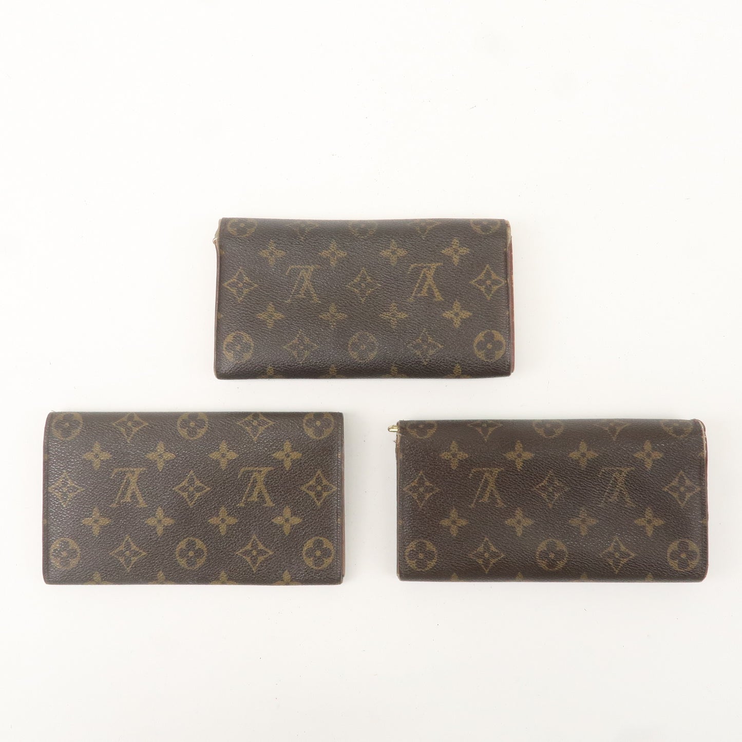 Louis Vuitton Monogram Set of 3 Long Wallet Brown M61725 M61734