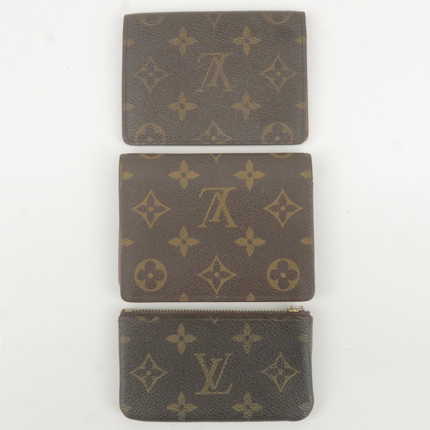 Louis Vuitton Monogram Set of 3 Coin Case Card Case M60530