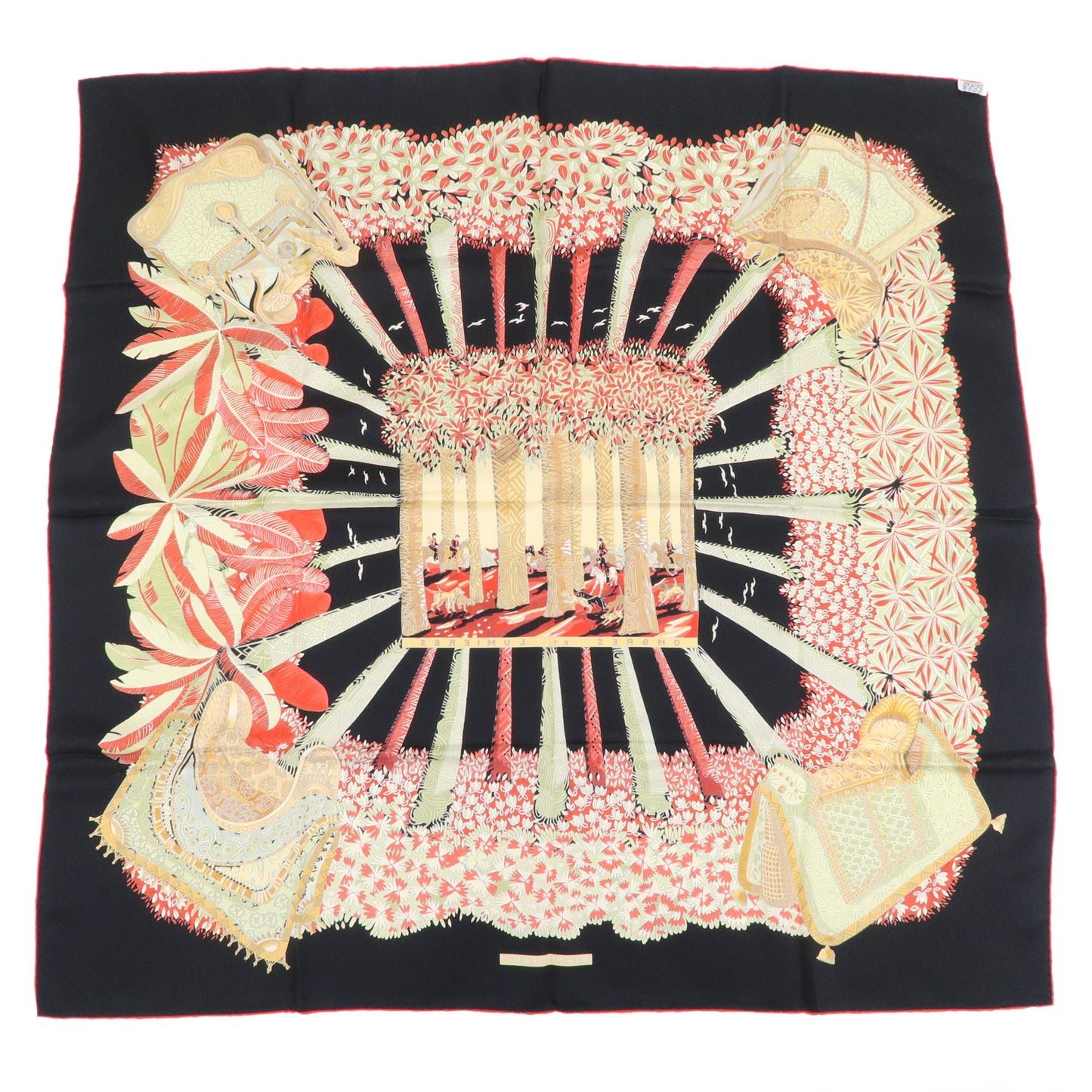 HERMES Carre 90 Scarf Silk 100% Ombres et Lumieres Shadow & Light