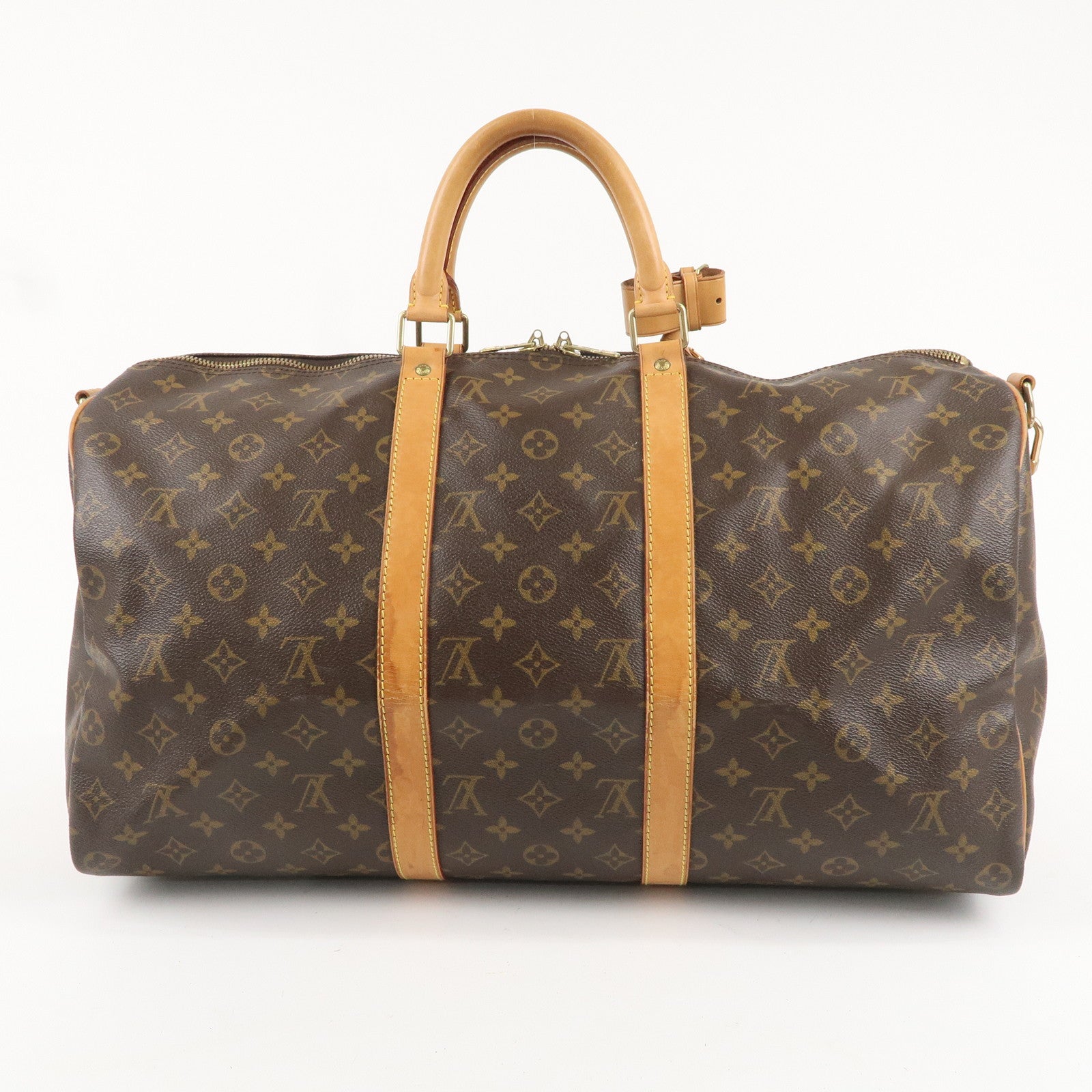 Louis Vuitton Monogram Keep All Bandouliere 50 Boston Bag M41416